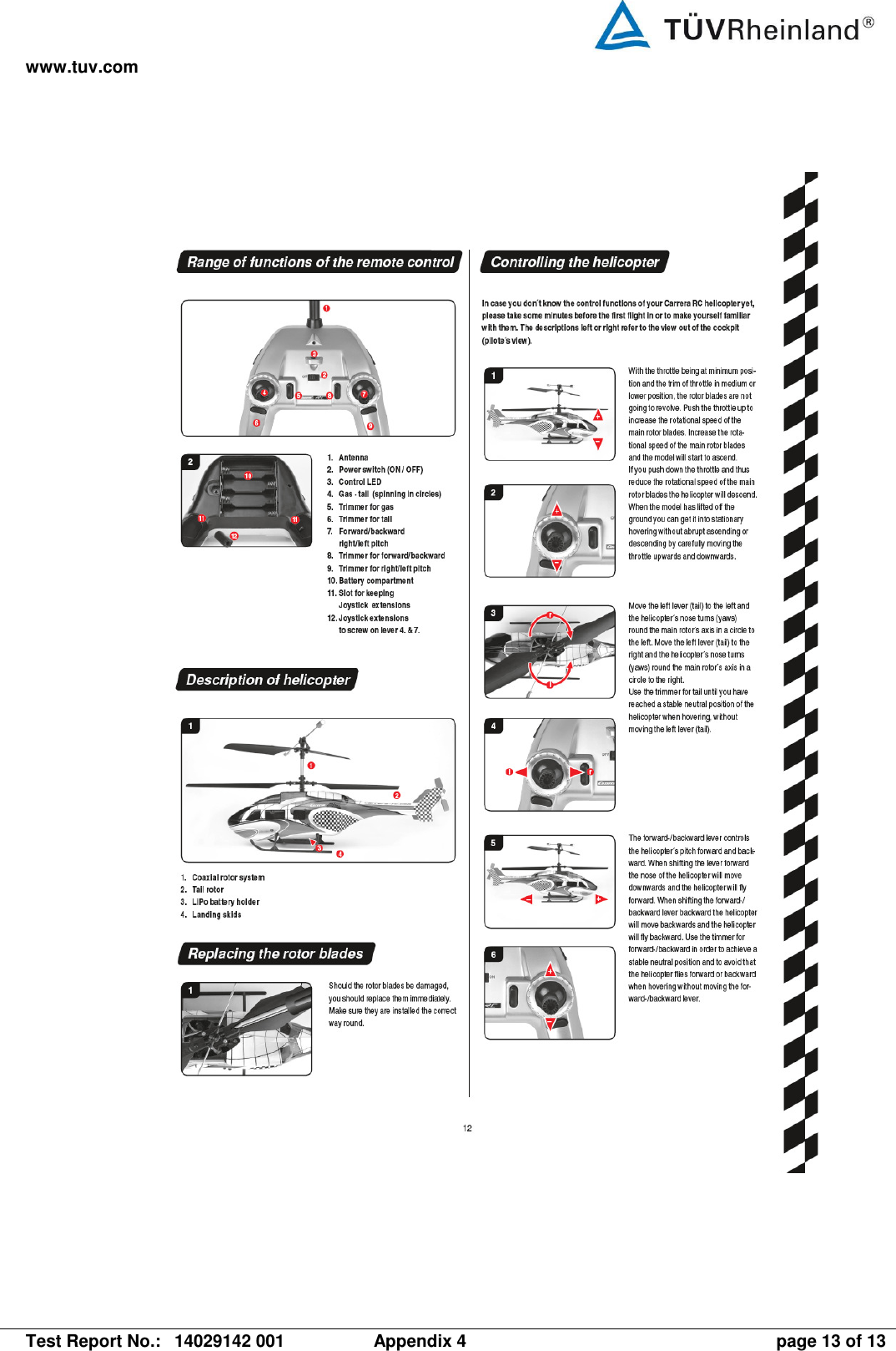 www.tuv.com   Test Report No.:  14029142 001  Appendix 4  page 13 of 13   