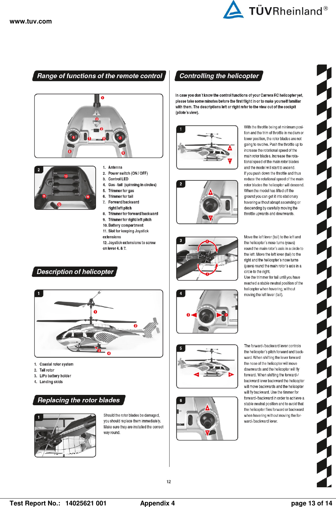 www.tuv.com   Test Report No.:  14025621 001  Appendix 4  page 13 of 14  