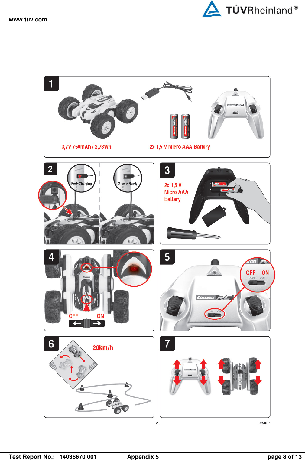 www.tuv.com   Test Report No.:  14036670 001  Appendix 5  page 8 of 13  