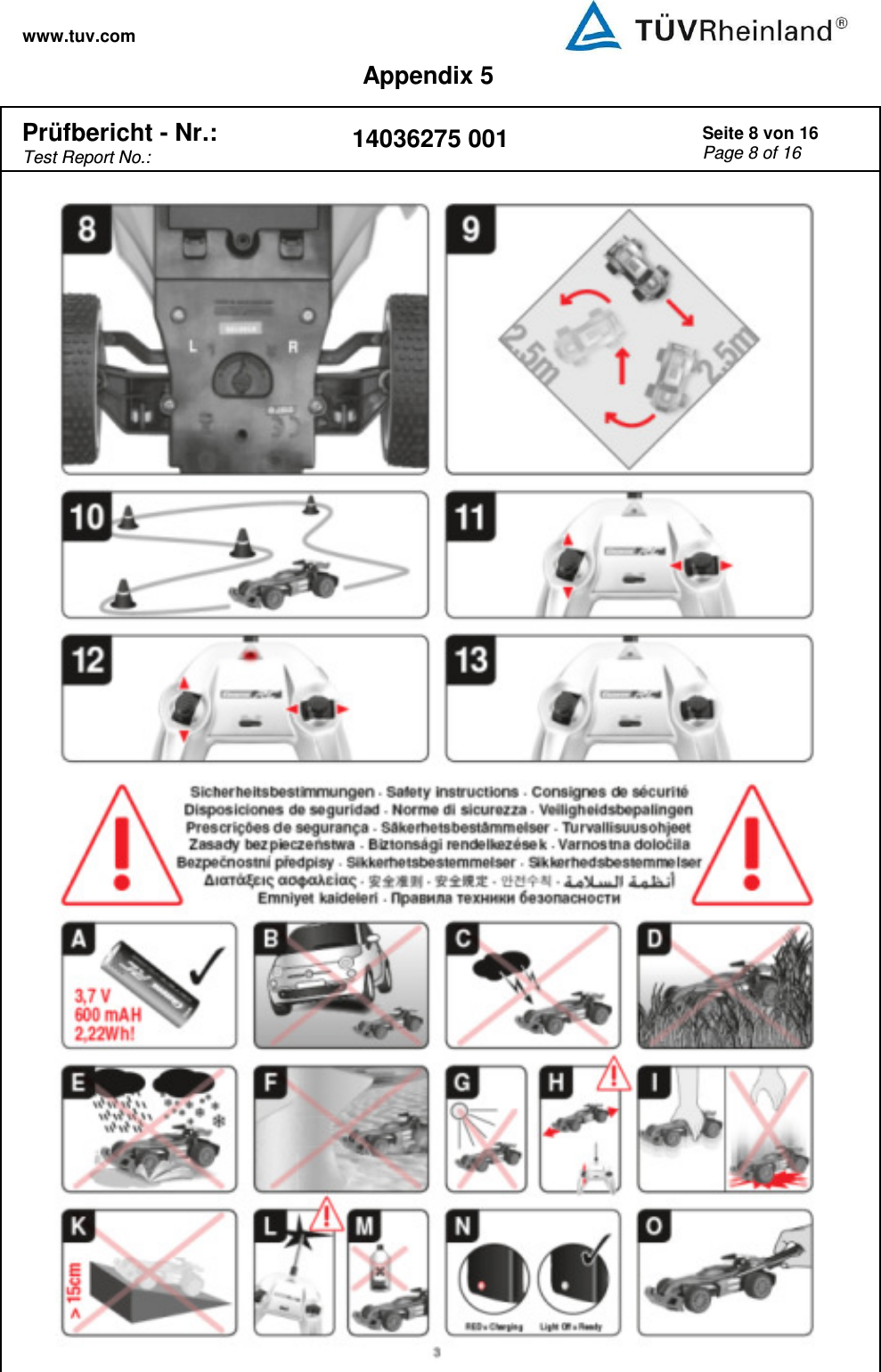www.tuv.com Appendix 5  Prüfbericht - Nr.:  Test Report No.: 14036275 001 Seite 8 von 16 Page 8 of 16   