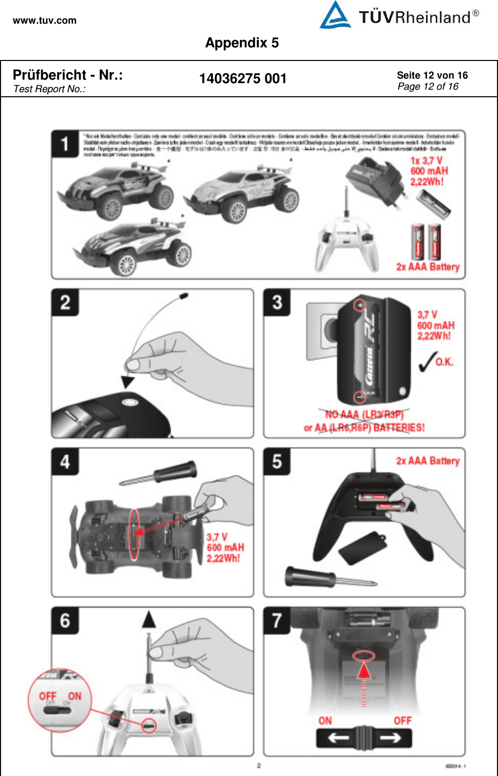 www.tuv.com Appendix 5  Prüfbericht - Nr.:  Test Report No.: 14036275 001 Seite 12 von 16 Page 12 of 16     