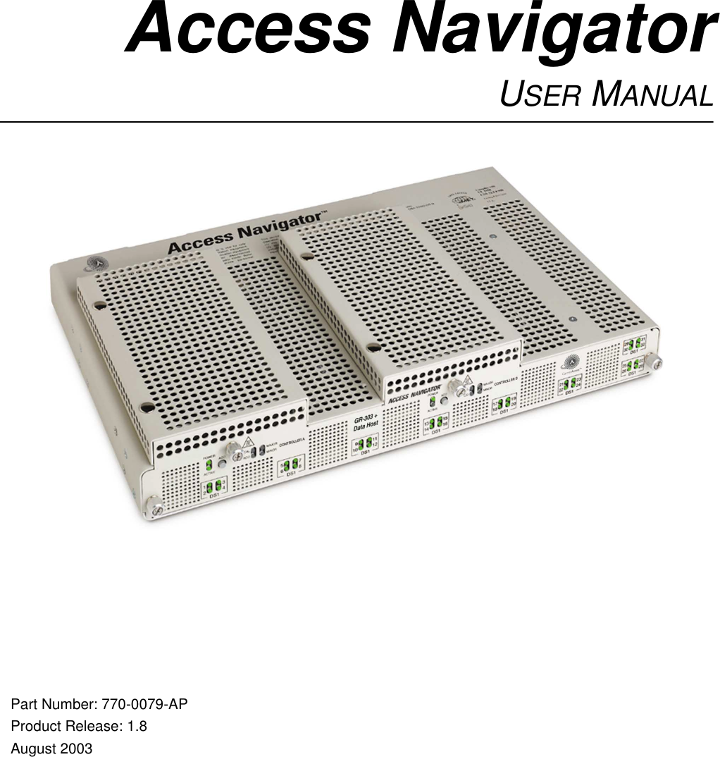 Carrier Access Navigator Users Manual AN