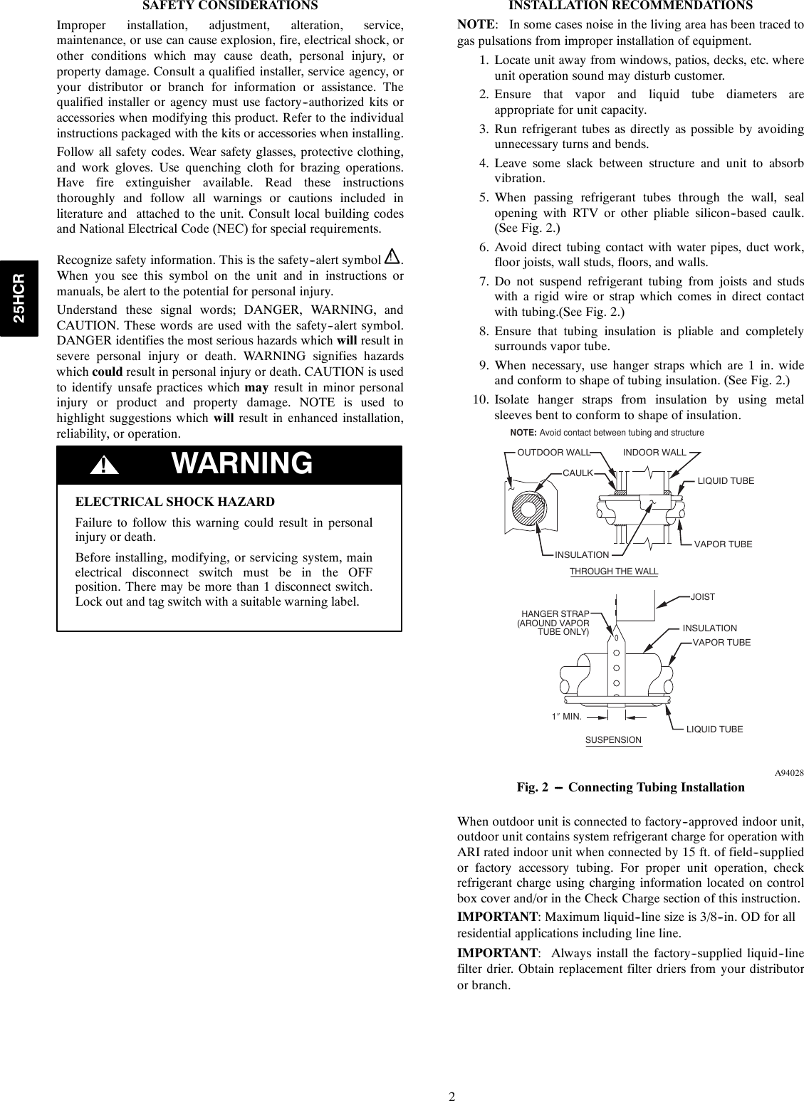 Page 2 of 10 - Carrier 25HCR 25hcr-2si User Manual  To The 0ed6864e-a73a-4822-969e-f1a1950130c2