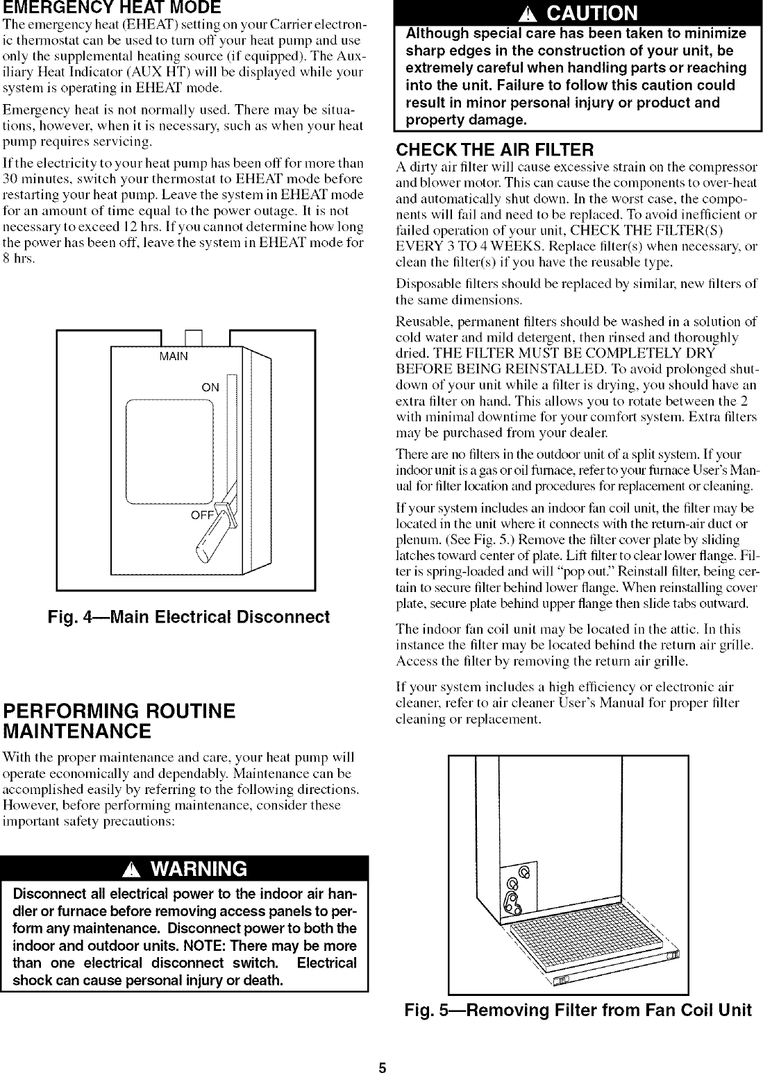 Page 5 of 8 - Carrier 38BYC030 SERIES310 User Manual  HEAT PUMP - Manuals And Guides L0408385