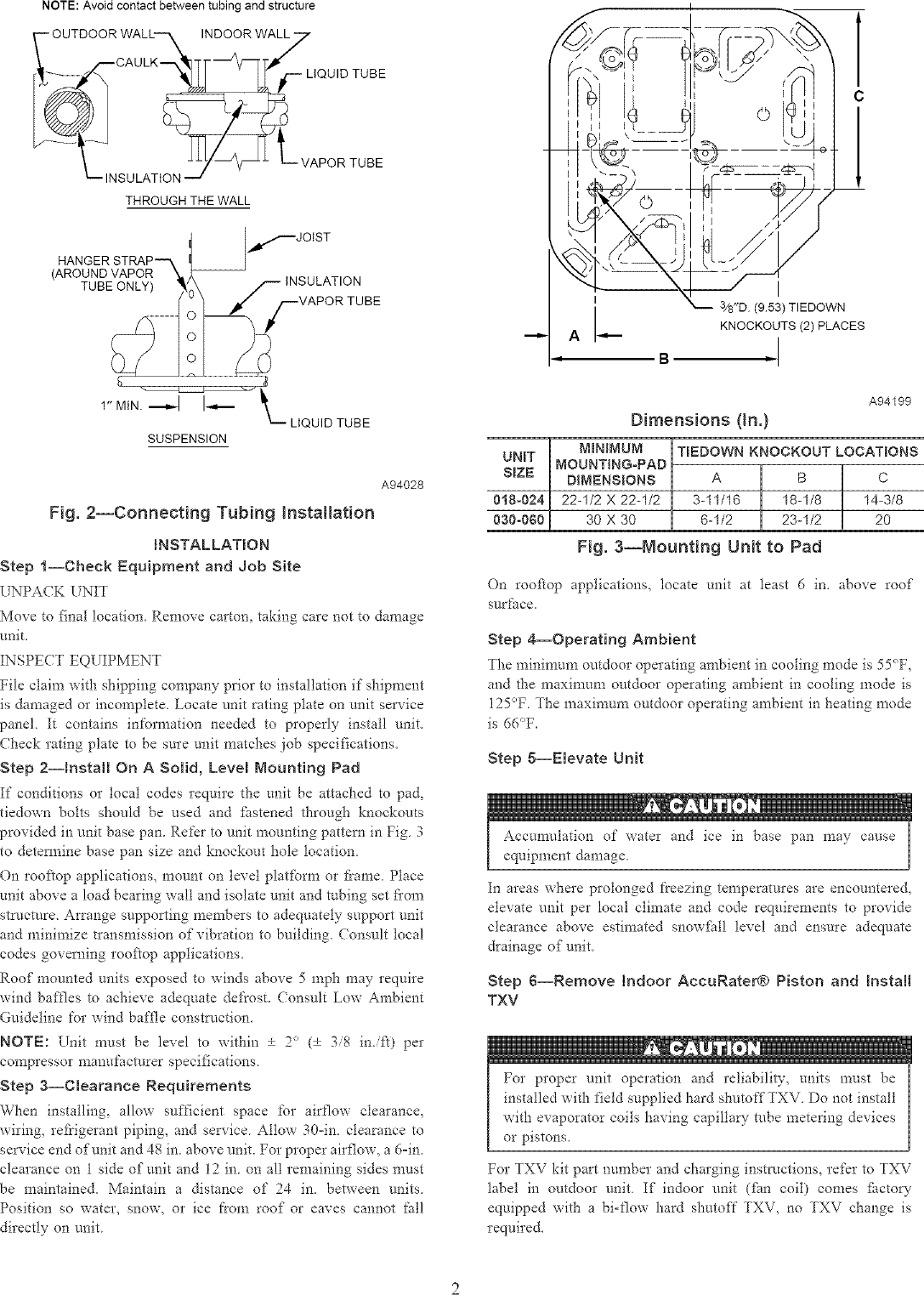 Page 2 of 8 - Carrier 38BYG018 SERIES300 User Manual HEAT PUMP - Manuals And Guides L0411009