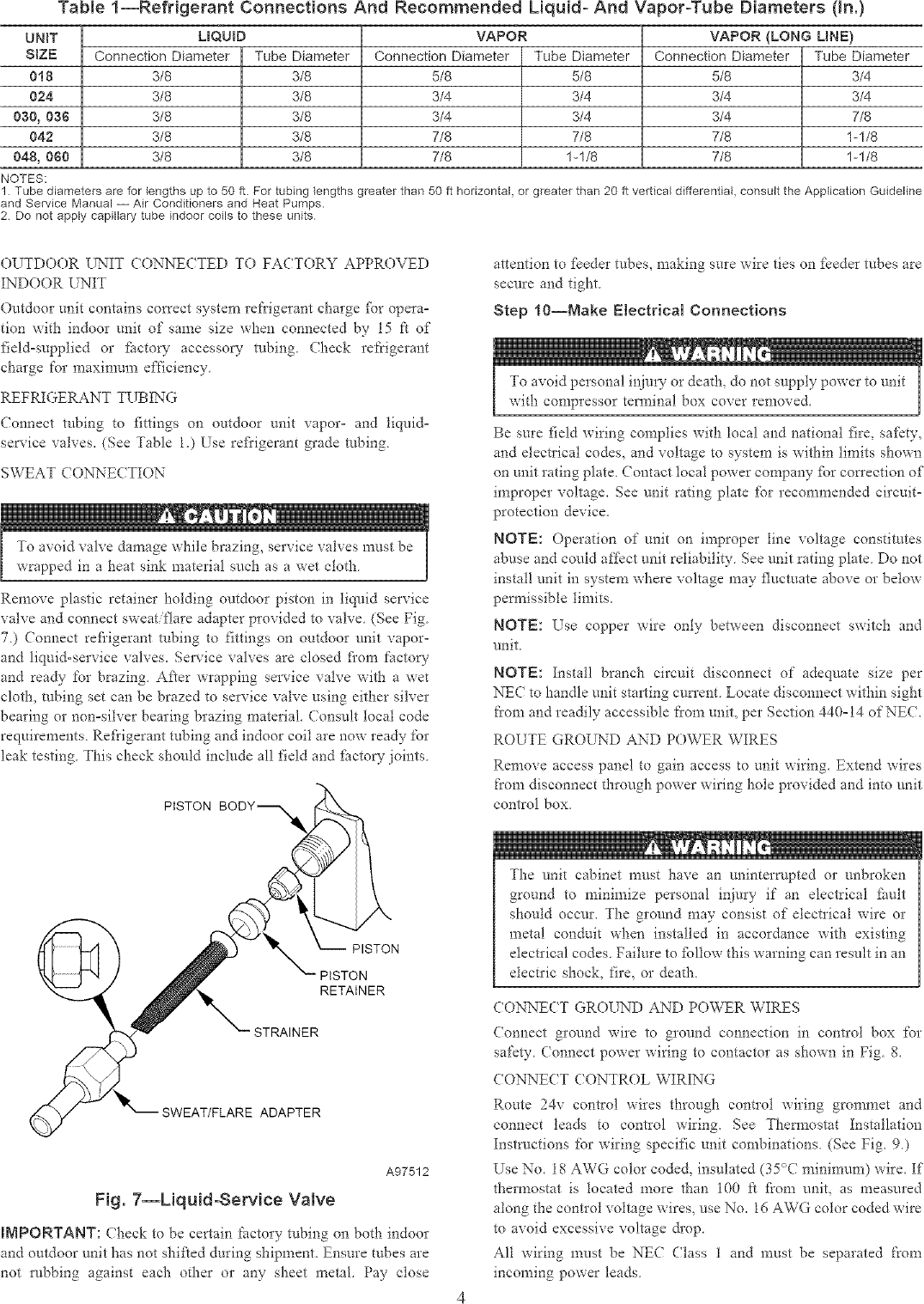 Page 4 of 8 - Carrier 38BYG018 SERIES300 User Manual HEAT PUMP - Manuals And Guides L0411009