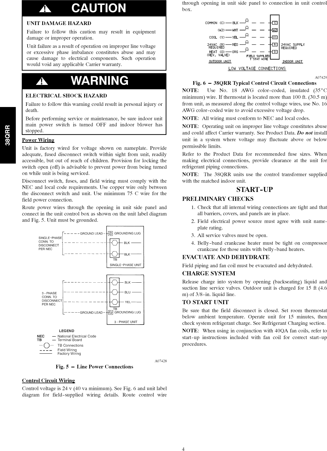Page 4 of 10 - Carrier 38QRR018300 User Manual  HEAT PUMP - Manuals And Guides 1008629L