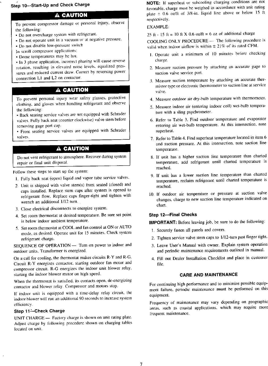 Page 7 of 8 - Carrier 38TKB018 SERIES330 User Manual  CONDENSING UNIT - Manuals And Guides L0211022