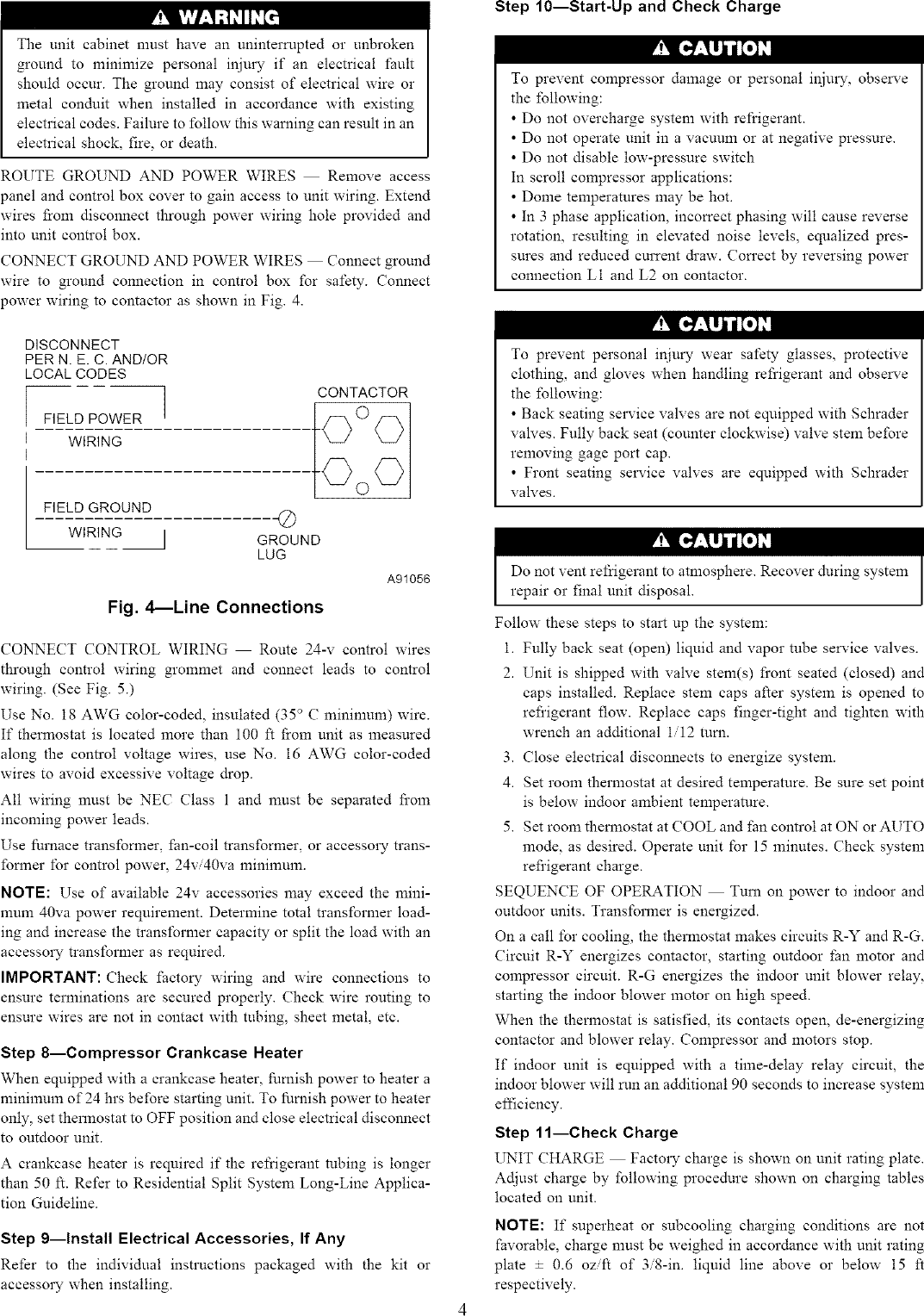 Page 4 of 8 - Carrier 38TRA018 SERIES300 User Manual  CONDENSING UNIT - Manuals And Guides L0411016