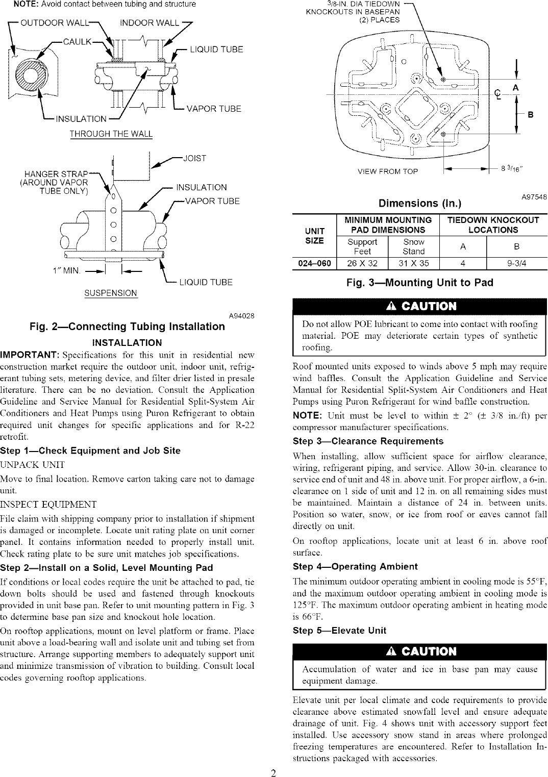 Page 2 of 12 - Carrier 38YXA030 SERIES330 User Manual  HEAT PUMP - Manuals And Guides L0411019