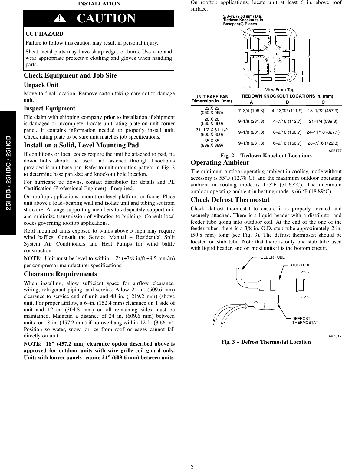 Page 2 of 12 - Carrier Carrier-25Hcd-Quick-Start-Guide 25HBB-C-HCD-03SI