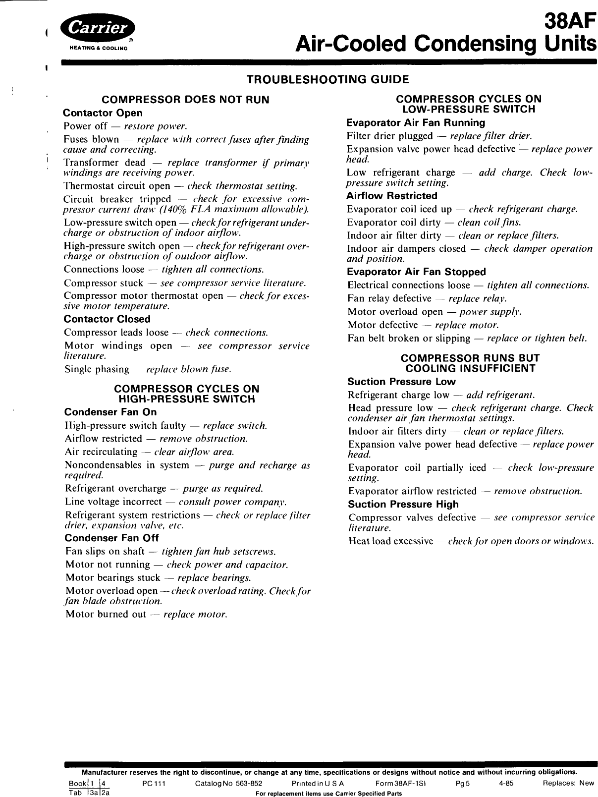 Page 5 of 6 - Carrier Carrier-38Af-Users-Manual- Carrier-38af-users-manual