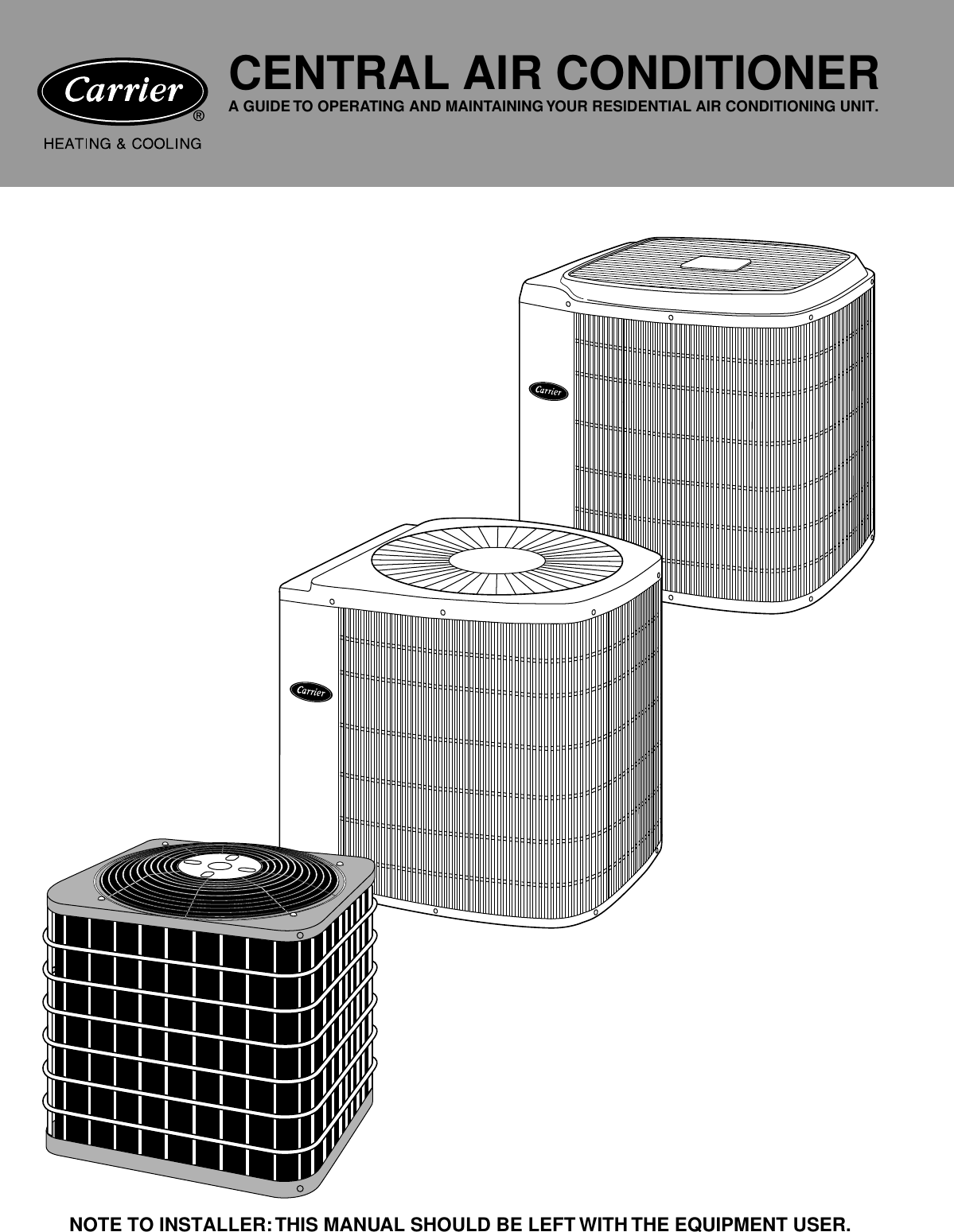 Page 1 of 8 - Carrier Carrier-38Ckc-Users-Manual-  Carrier-38ckc-users-manual