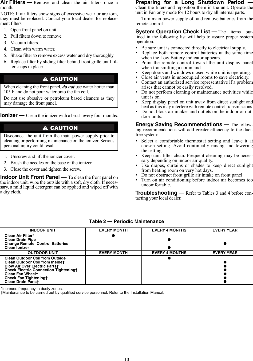 Page 10 of 12 - Carrier Carrier-38Hdf-40Qnc-Owners-Manual- Om3840-6 Reprint 406  Carrier-38hdf-40qnc-owners-manual
