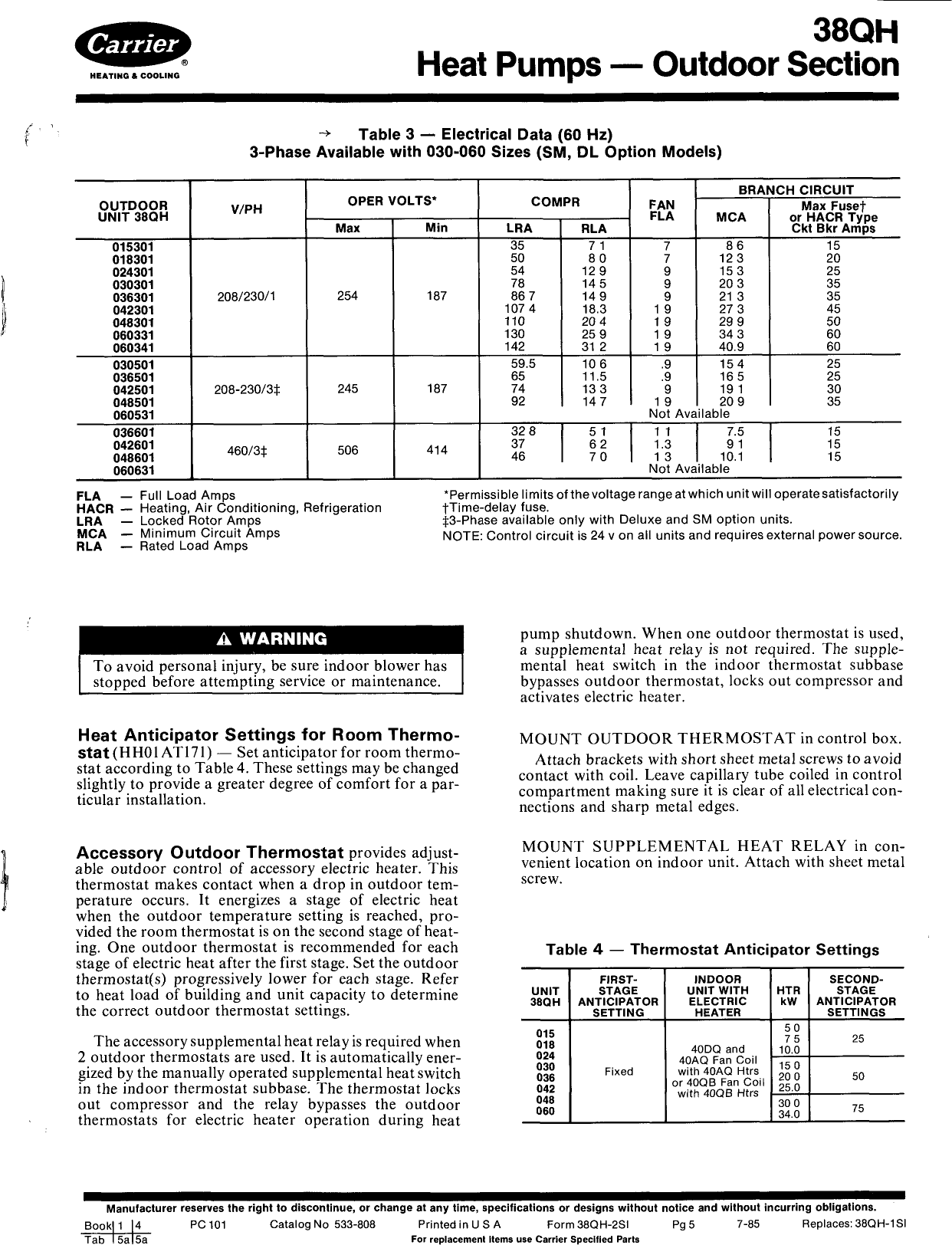 Page 5 of 10 - Carrier Carrier-38Qh-Users-Manual-  Carrier-38qh-users-manual