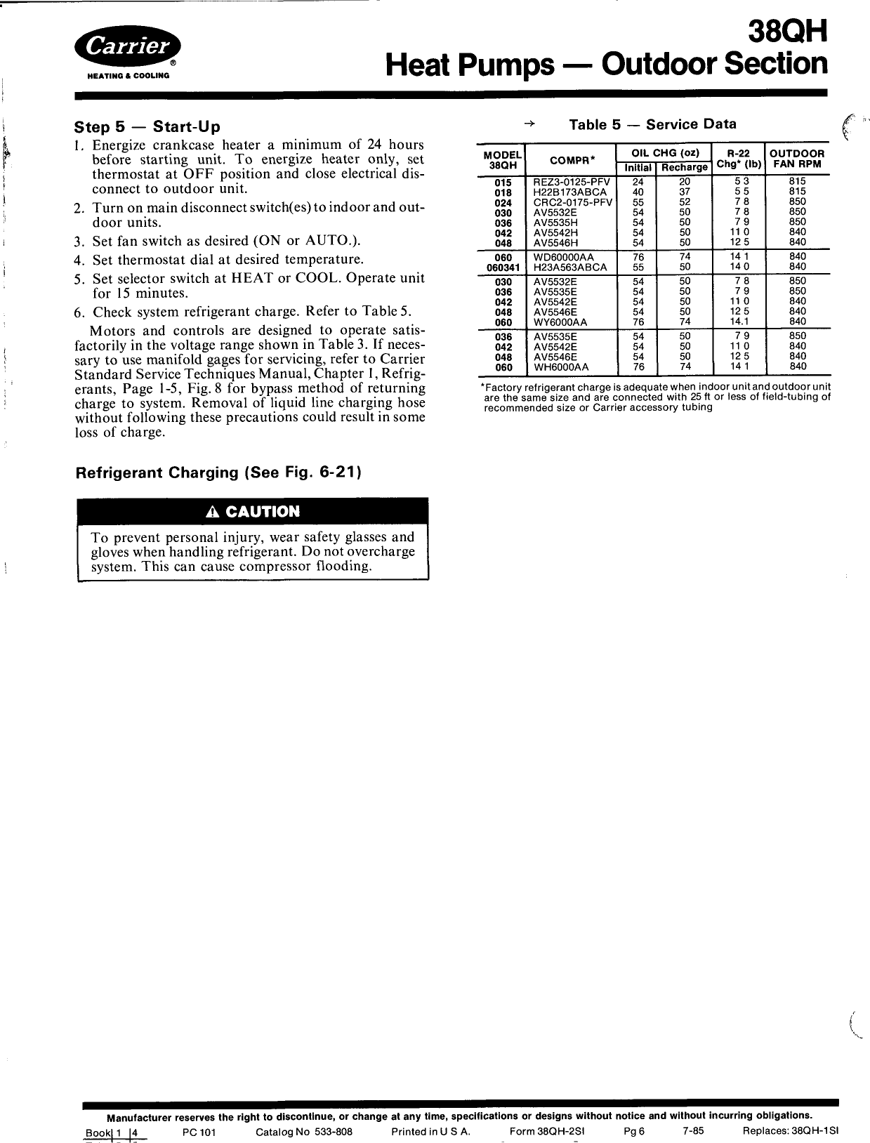 Page 6 of 10 - Carrier Carrier-38Qh-Users-Manual-  Carrier-38qh-users-manual