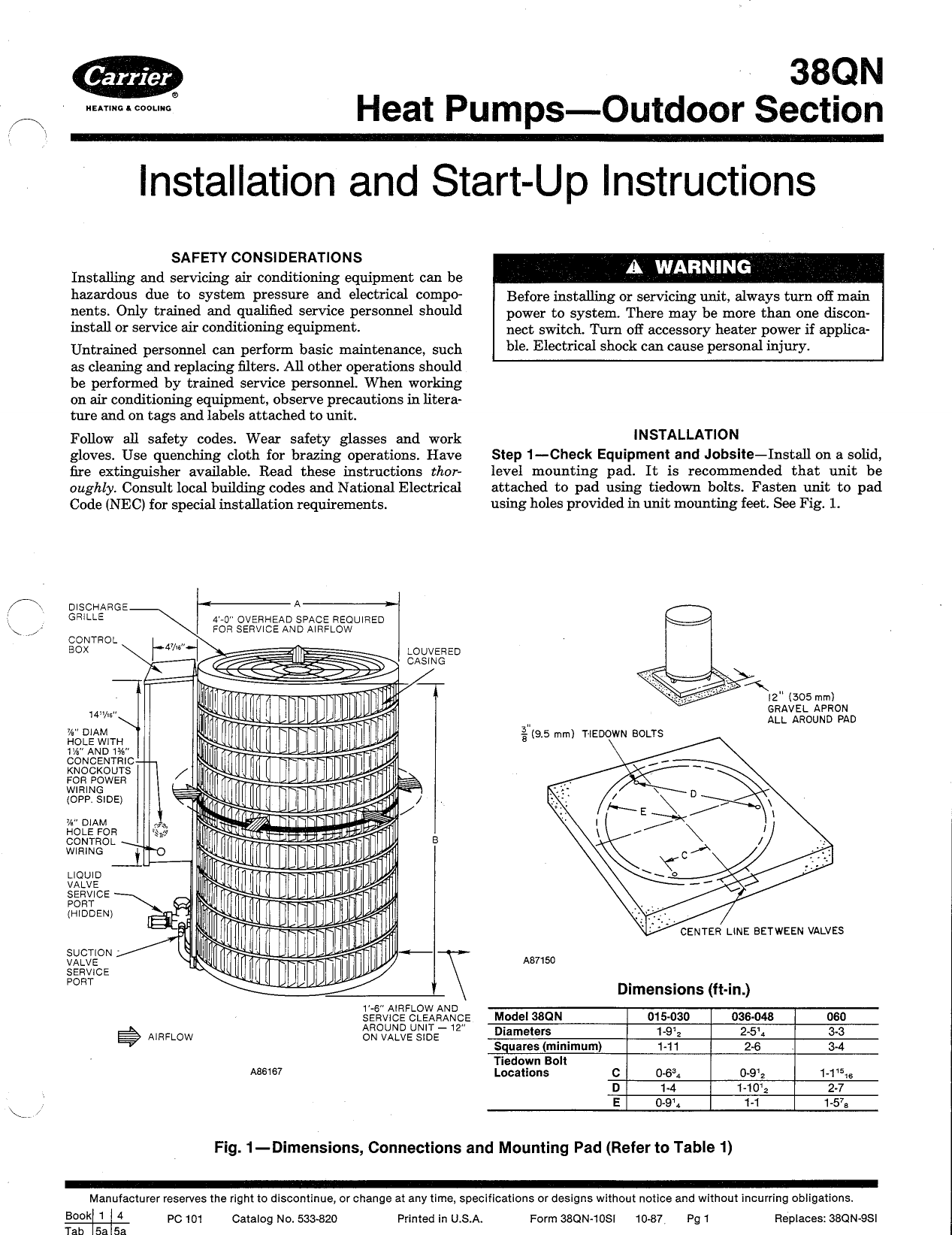 Page 1 of 8 - Carrier Carrier-38Qn-Users-Manual-  Carrier-38qn-users-manual