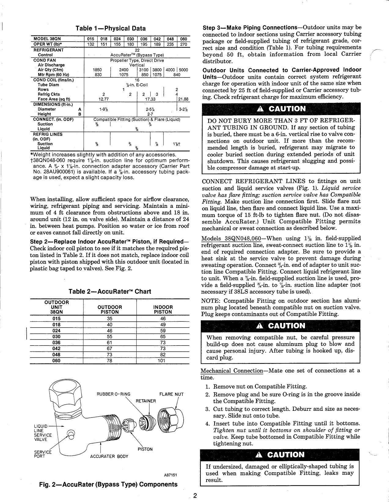 Page 2 of 8 - Carrier Carrier-38Qn-Users-Manual-  Carrier-38qn-users-manual