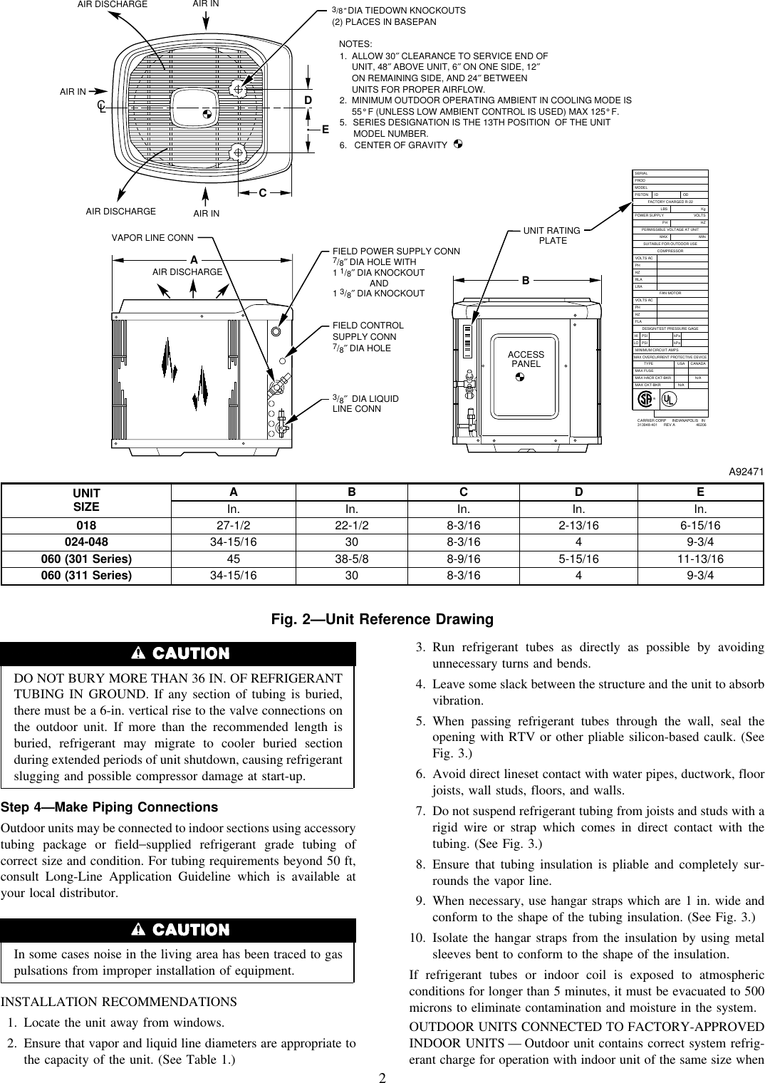 Page 2 of 6 - Carrier Carrier-38Tra-Users-Manual-  Carrier-38tra-users-manual