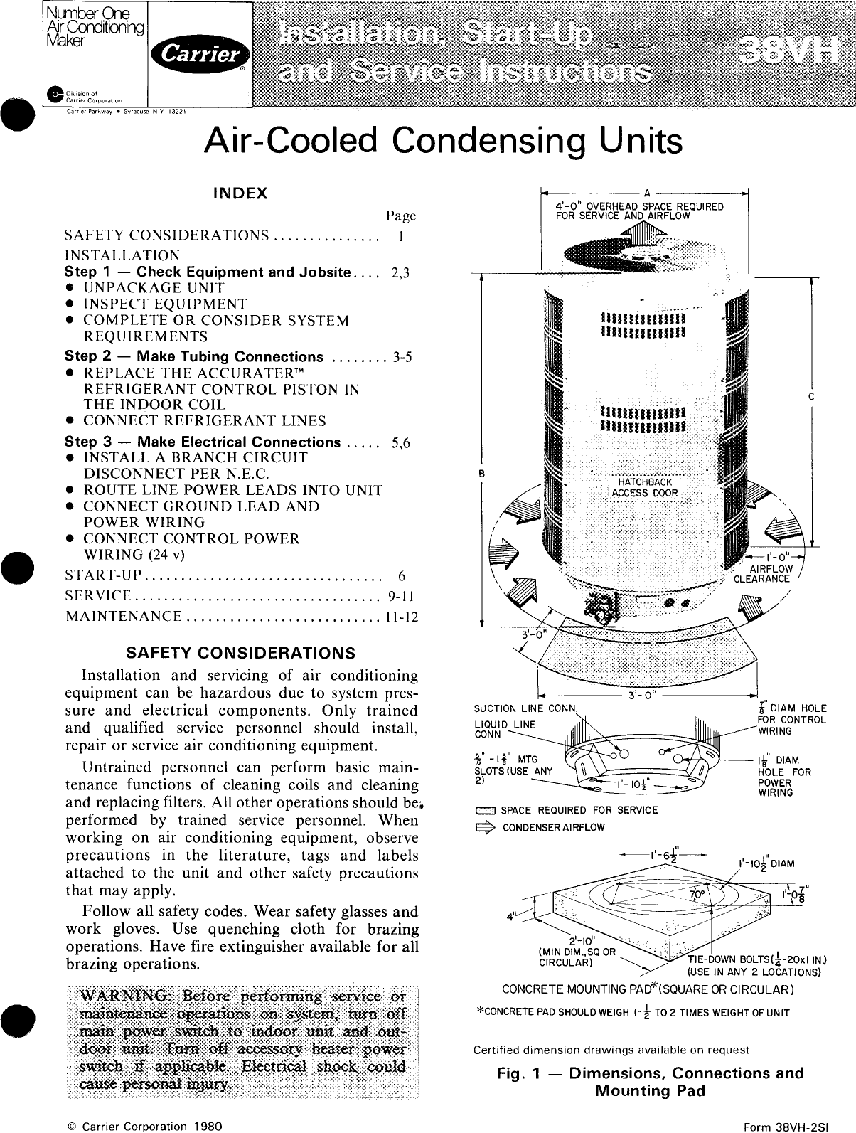 Page 1 of 12 - Carrier Carrier-38Vh-Users-Manual-  Carrier-38vh-users-manual