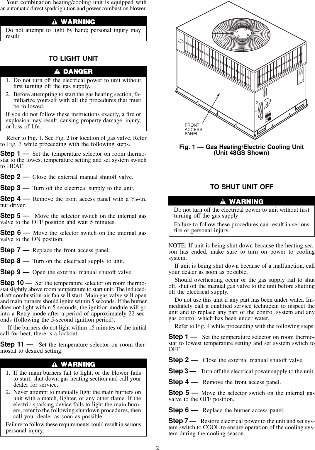 Carrier 48Gs Users Manual