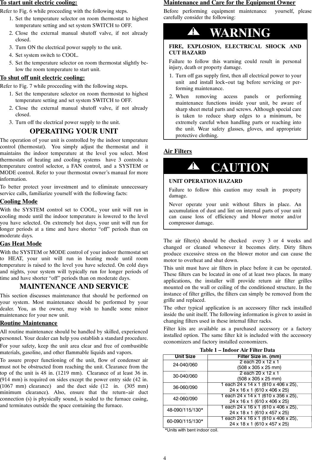 Page 4 of 8 - Carrier Carrier-48Vg-A-Owners-Manual- OM48VG-02  Carrier-48vg-a-owners-manual