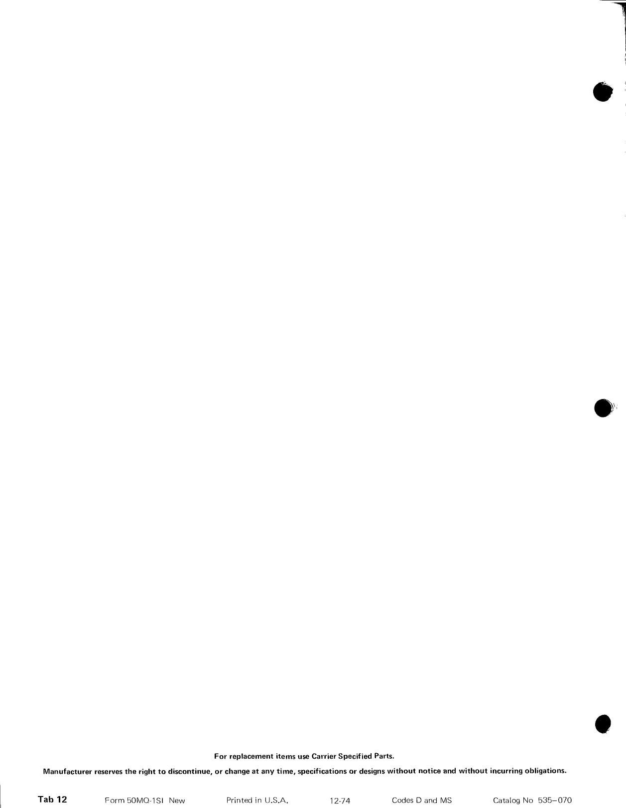 Page 12 of 12 - Carrier Carrier-50Mq-Users-Manual-  Carrier-50mq-users-manual