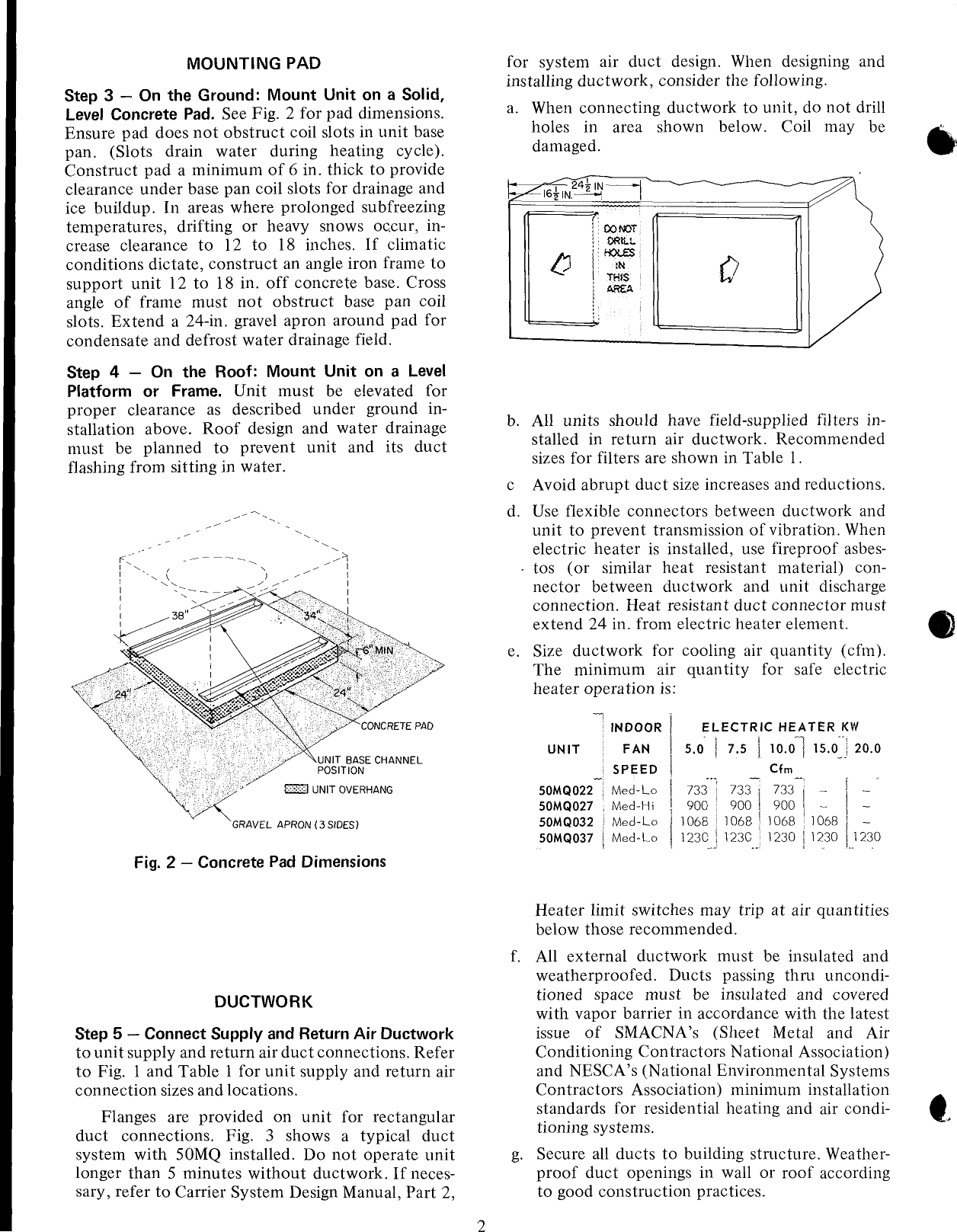Page 2 of 12 - Carrier Carrier-50Mq-Users-Manual-  Carrier-50mq-users-manual