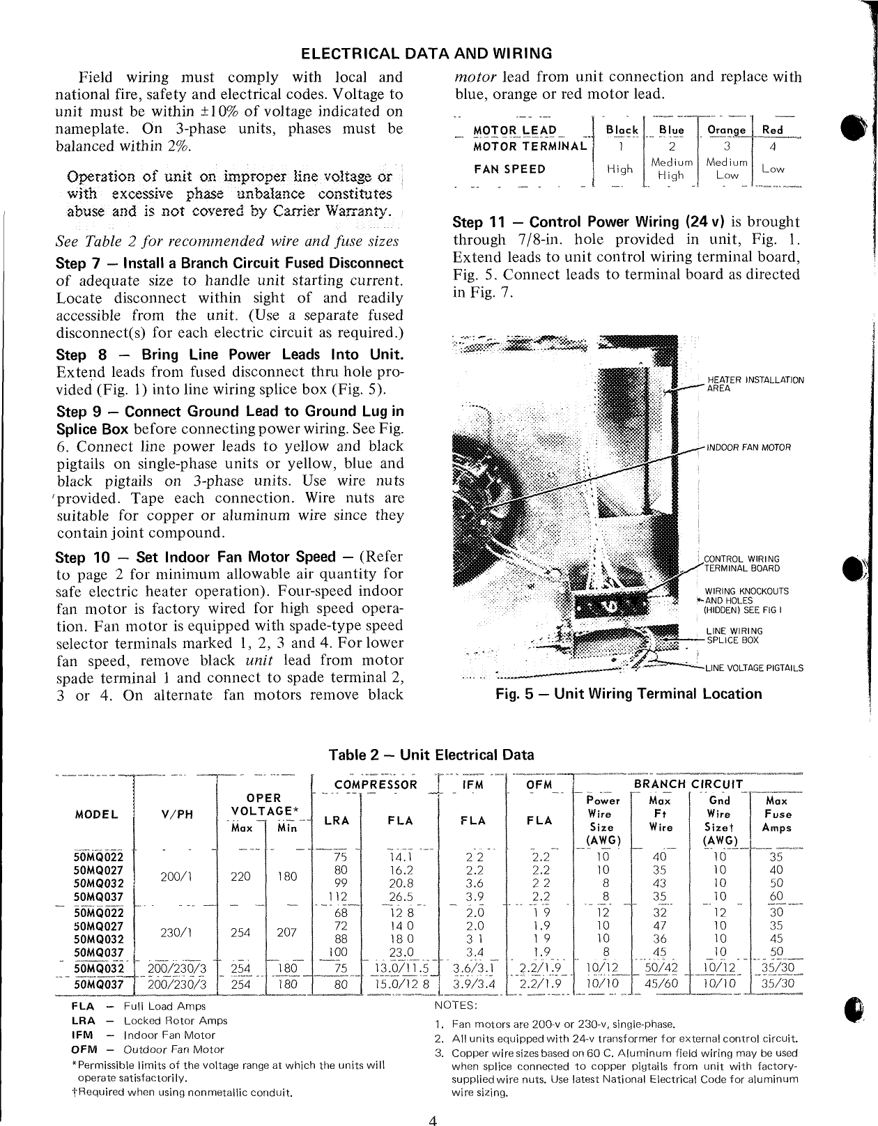 Page 4 of 12 - Carrier Carrier-50Mq-Users-Manual-  Carrier-50mq-users-manual