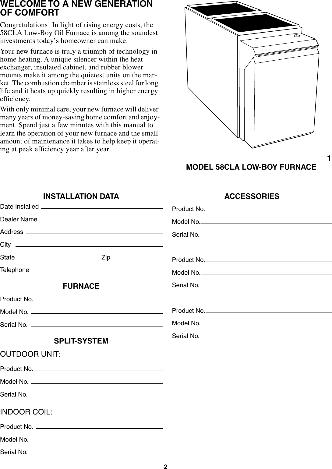 Page 2 of 8 - Carrier Carrier-58Cla-Users-Manual- Carrier-58cla-users-manual