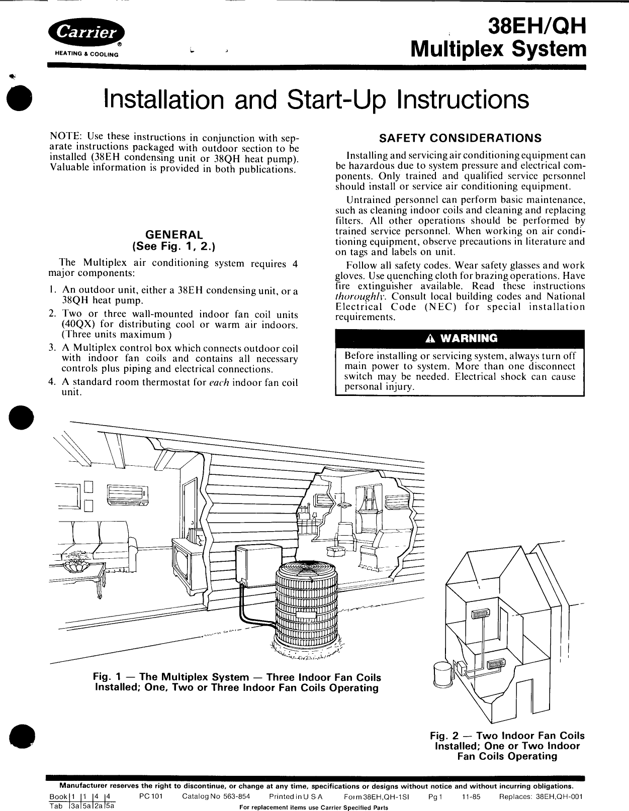 Page 1 of 8 - Carrier Carrier-Air-Cooled-Condensing-Unit-38Eh-Users-Manual-  Carrier-air-cooled-condensing-unit-38eh-users-manual