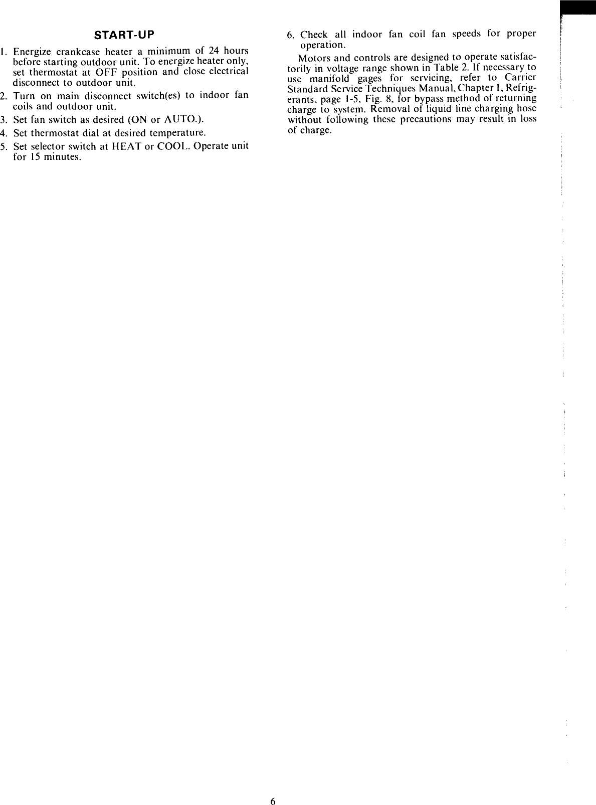 Page 6 of 8 - Carrier Carrier-Air-Cooled-Condensing-Unit-38Eh-Users-Manual-  Carrier-air-cooled-condensing-unit-38eh-users-manual