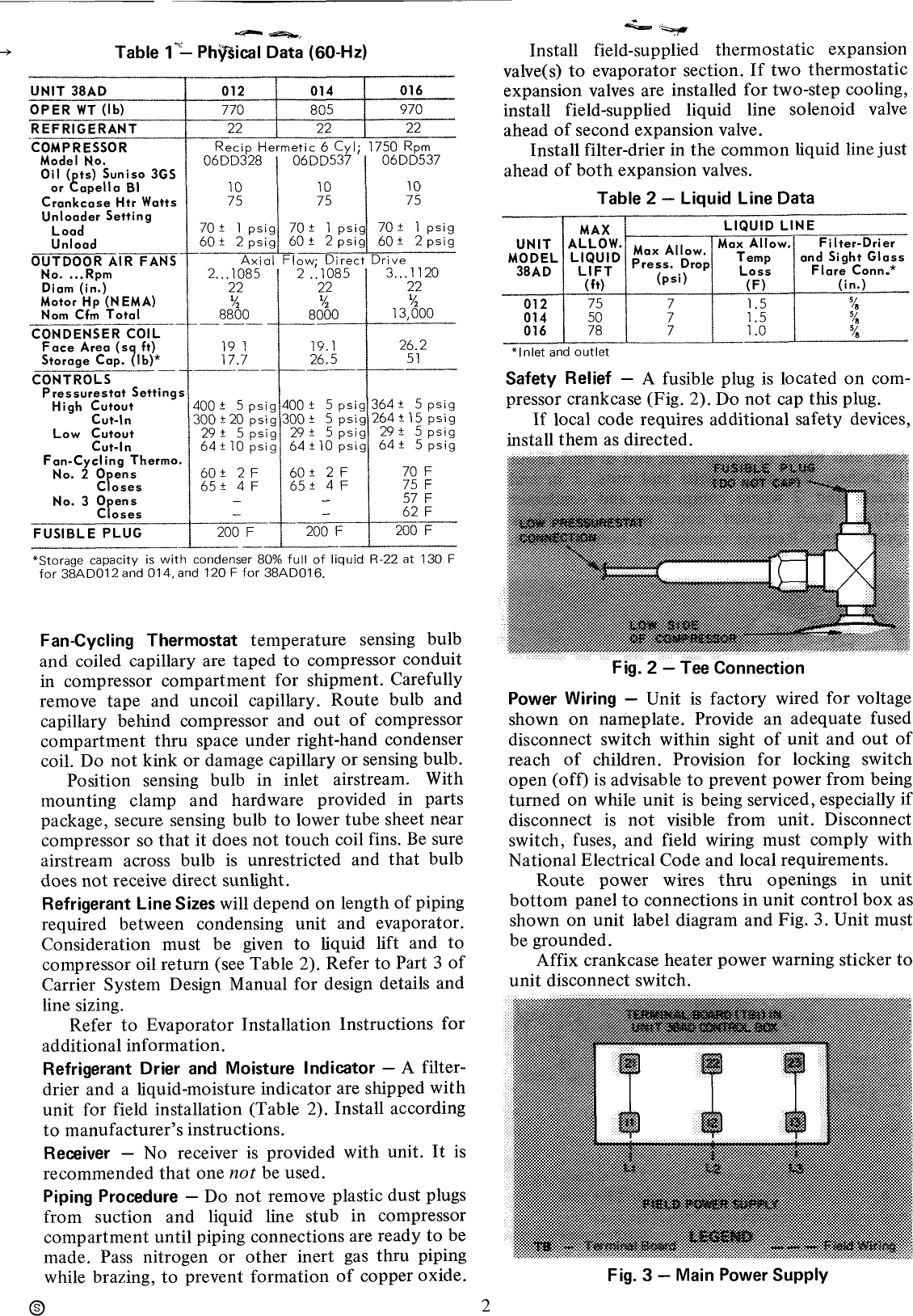Page 2 of 6 - Carrier Carrier-Air-Cooled-Condensing-Units-38Ad-Users-Manual- Carrier-air-cooled-condensing-units-38ad-users-manual