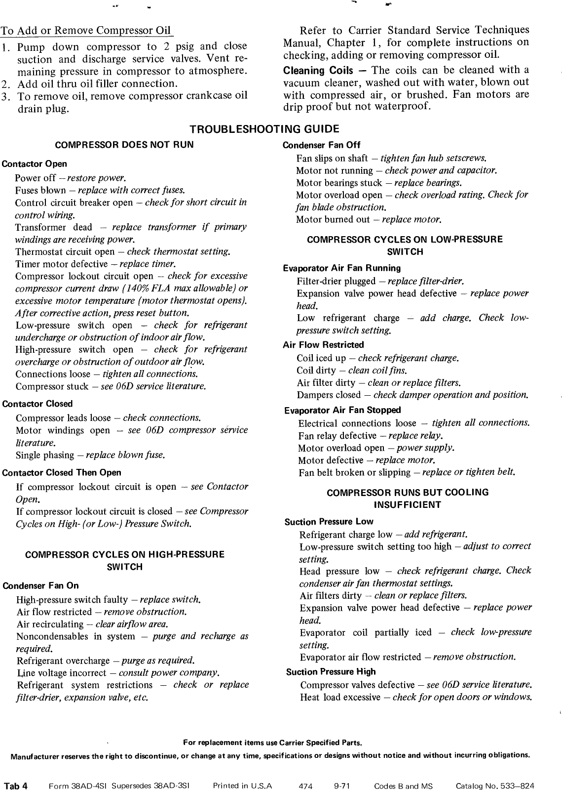 Page 6 of 6 - Carrier Carrier-Air-Cooled-Condensing-Units-38Ad-Users-Manual- Carrier-air-cooled-condensing-units-38ad-users-manual