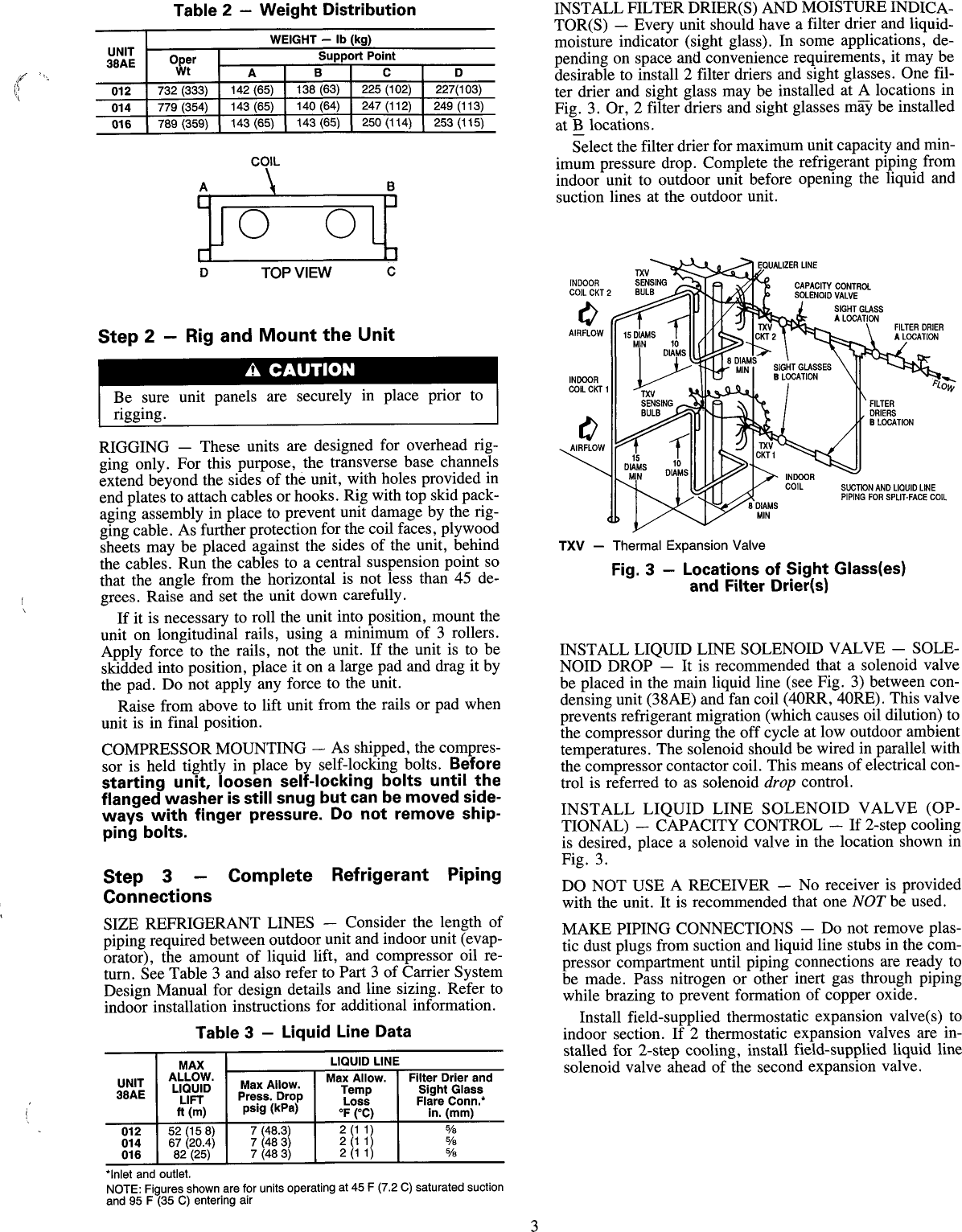Page 3 of 12 - Carrier Carrier-Air-Cooled-Condensing-Units-38Ae-Users-Manual-  Carrier-air-cooled-condensing-units-38ae-users-manual
