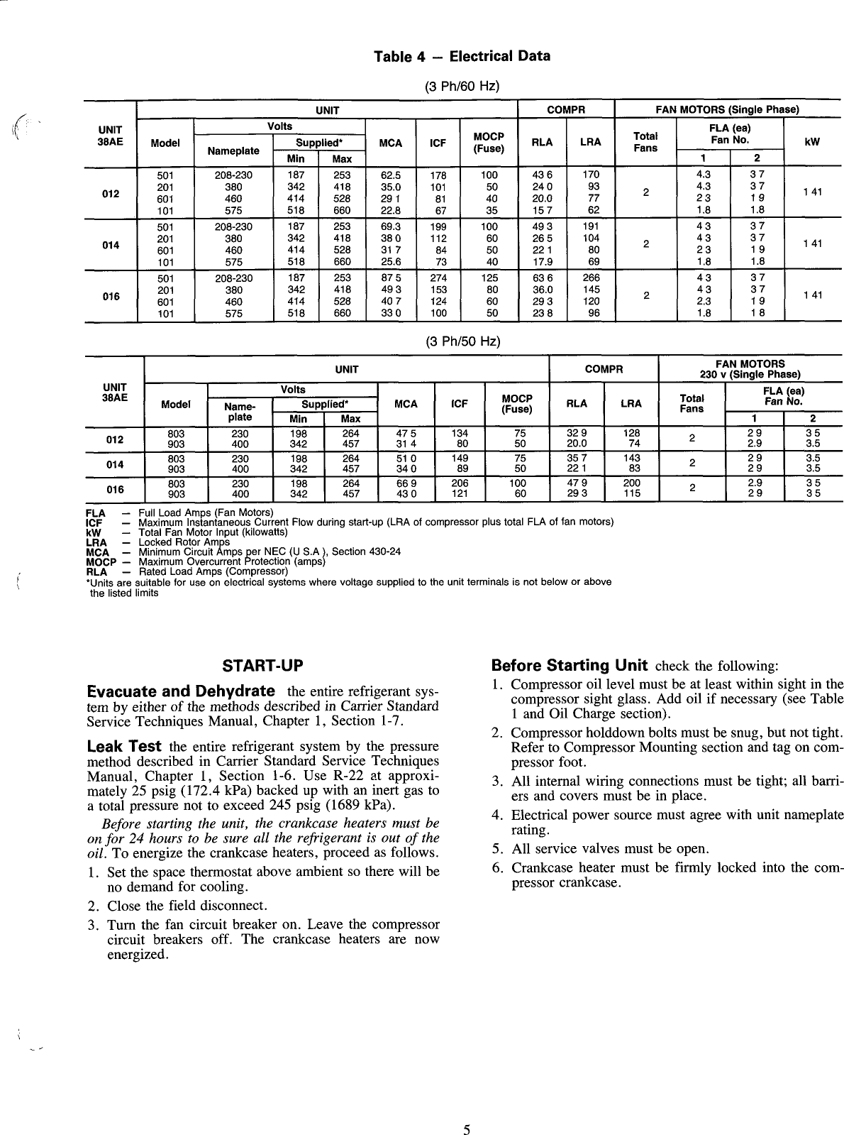 Page 5 of 12 - Carrier Carrier-Air-Cooled-Condensing-Units-38Ae-Users-Manual-  Carrier-air-cooled-condensing-units-38ae-users-manual