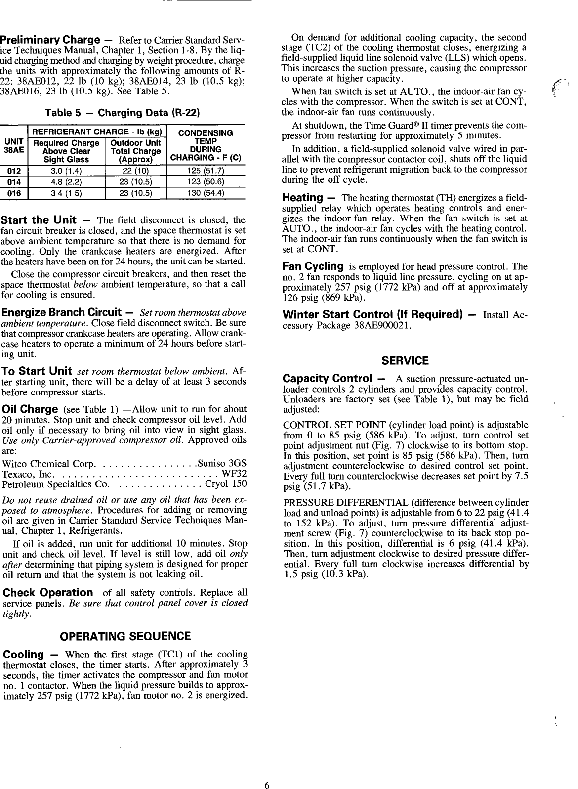 Page 6 of 12 - Carrier Carrier-Air-Cooled-Condensing-Units-38Ae-Users-Manual-  Carrier-air-cooled-condensing-units-38ae-users-manual