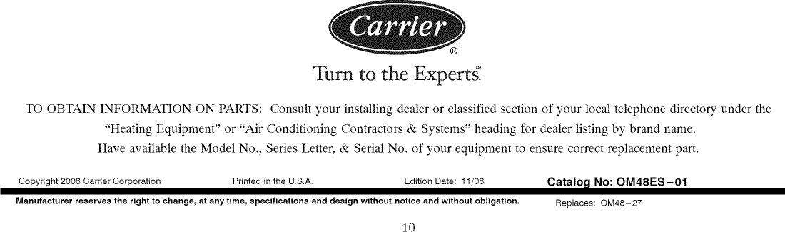 Page 10 of 10 - Carrier Carrier-Seer-48Es-Users-Manual-  Carrier-seer-48es-users-manual