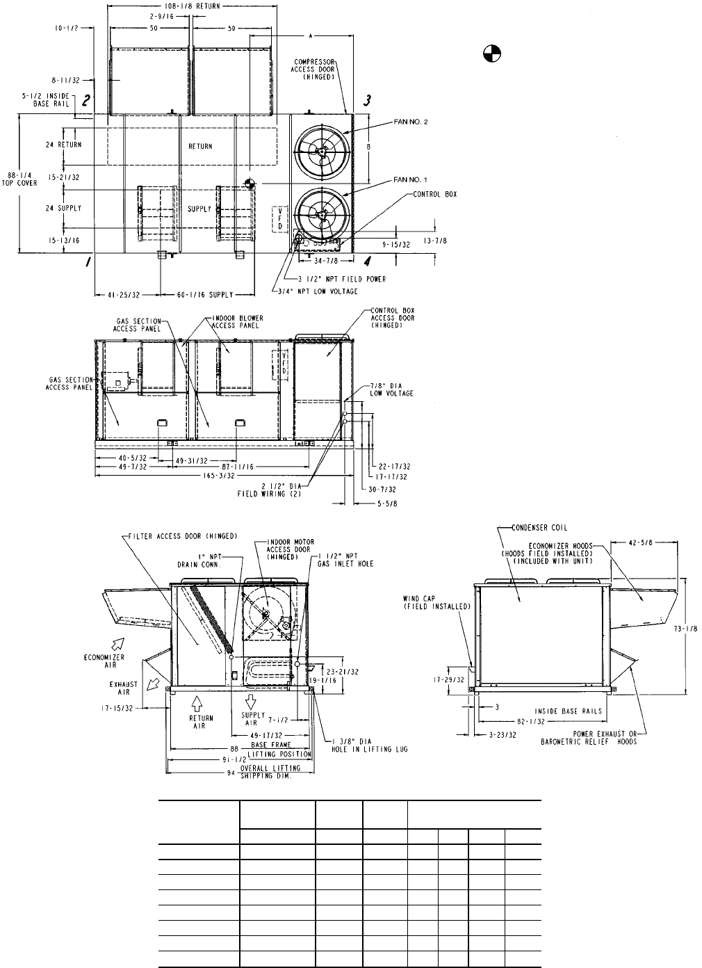 Carrier Single Package Rooftop Units Electric Cooling Gas Heating 48Ej ...