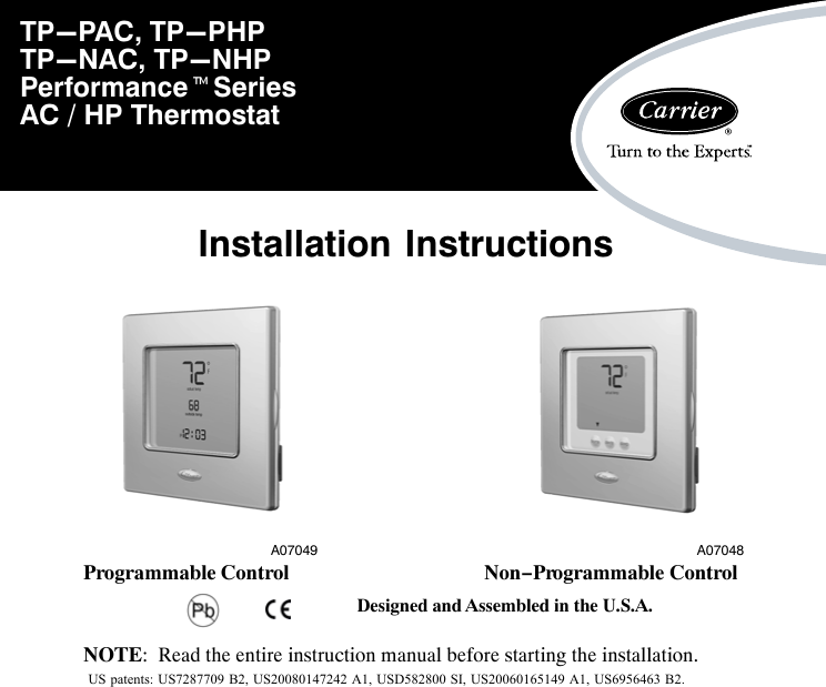 Carrier Tp Nac Users Manual PAC 3SI (64pg)