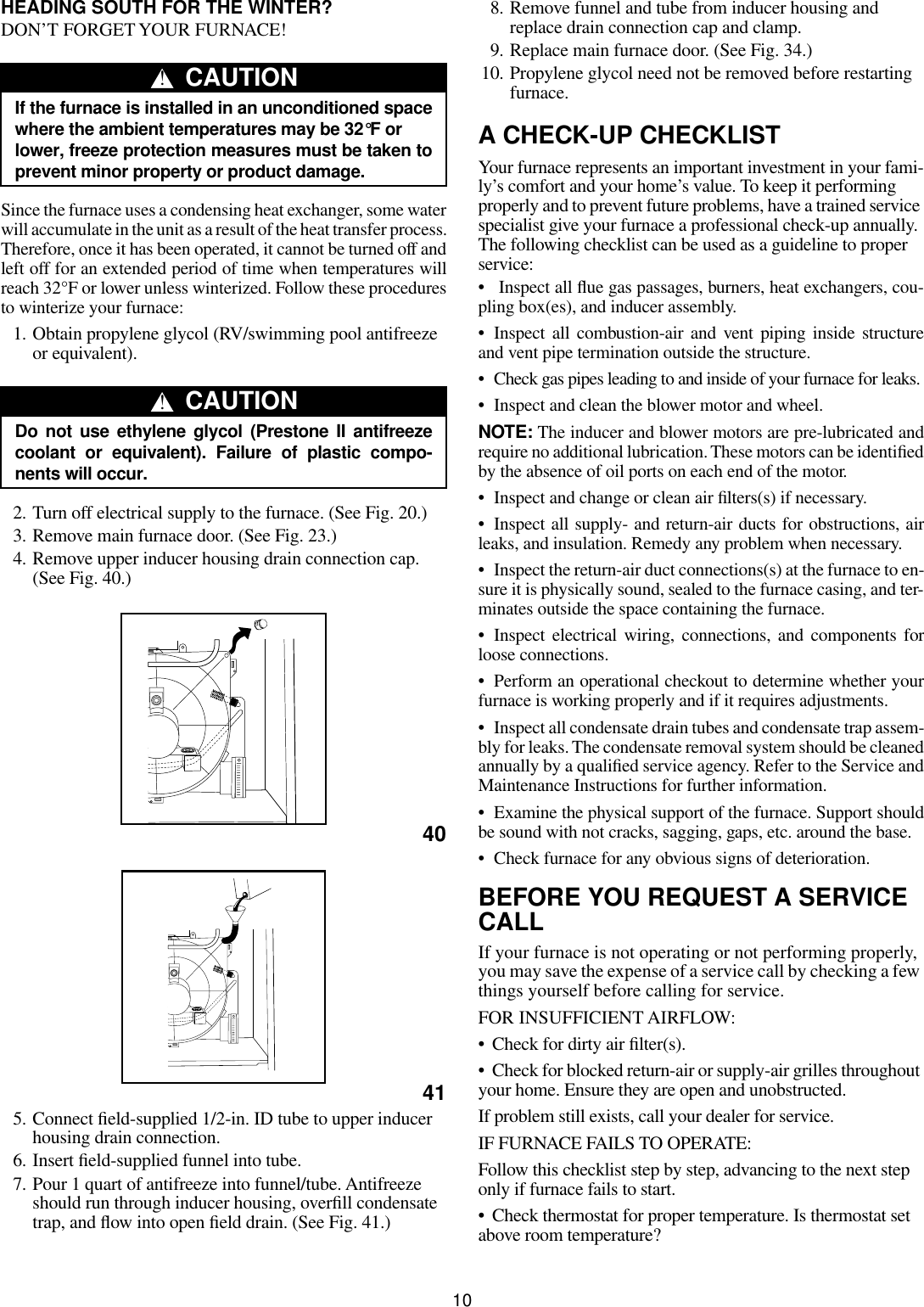 Page 10 of 12 - Carrier Carrier-Weathermaker-Infinity-58Mca-Users-Manual-  Carrier-weathermaker-infinity-58mca-users-manual