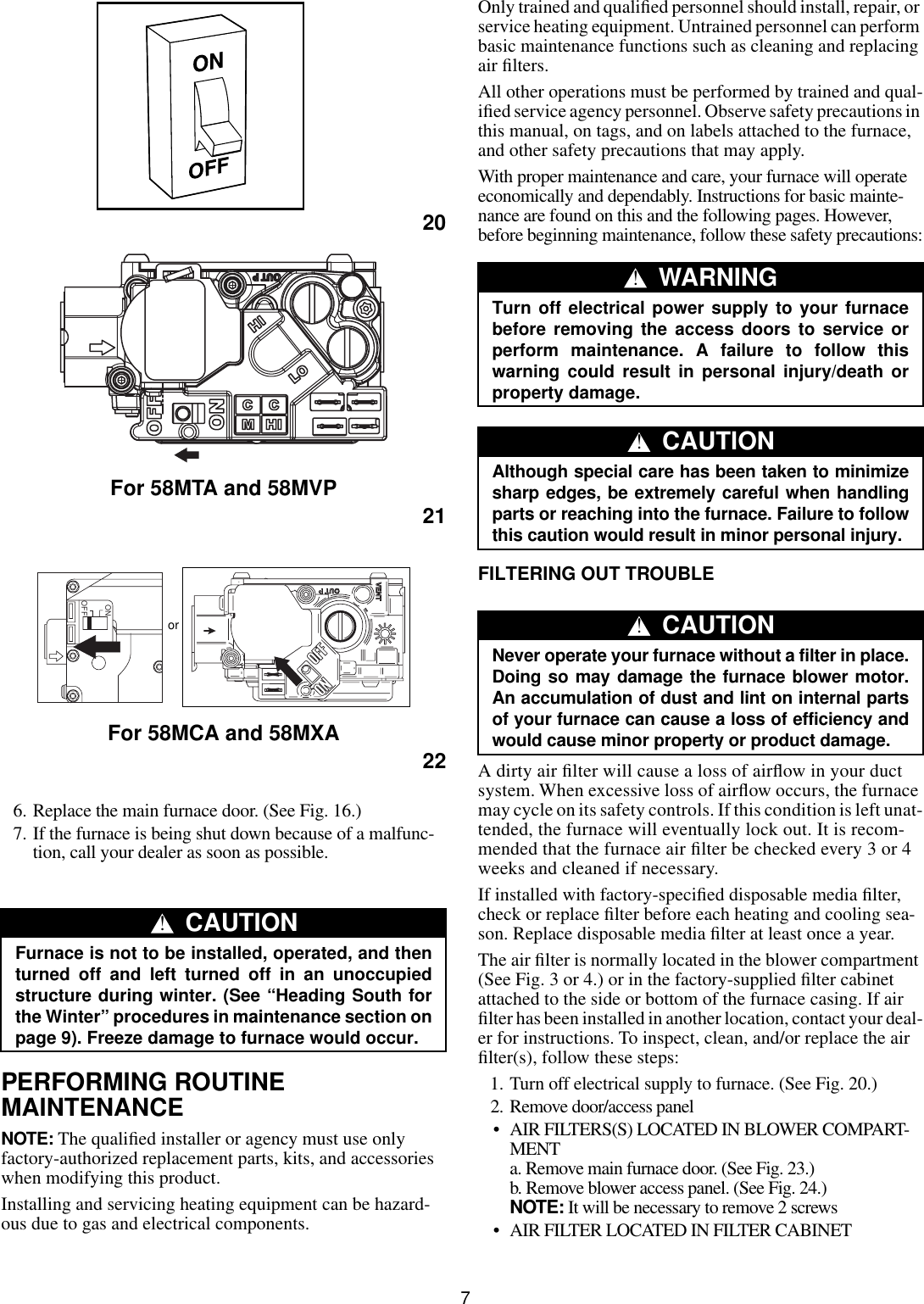 Page 7 of 12 - Carrier Carrier-Weathermaker-Infinity-58Mca-Users-Manual-  Carrier-weathermaker-infinity-58mca-users-manual