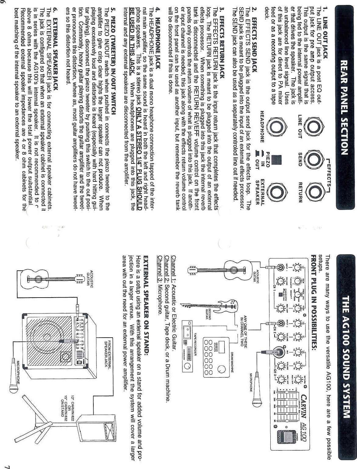 Page 1 of 10 - Carvin Carvin-Ag100-Owners-Manual