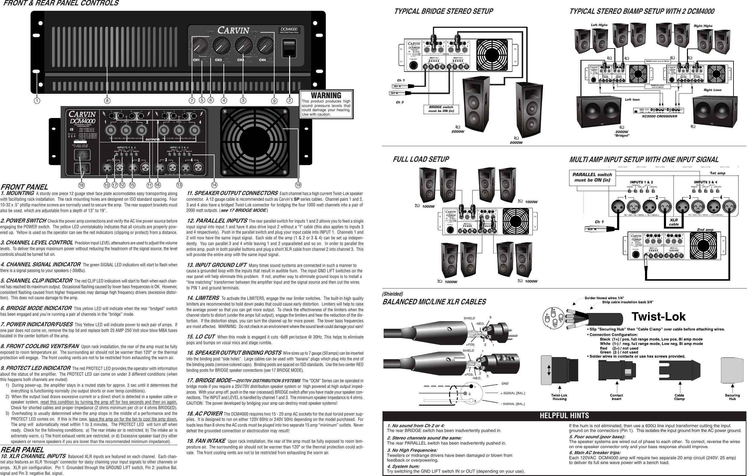 Page 2 of 2 - Carvin Carvin-Dcm4000-New-Owners-Manual DCM4000_01_01.qx