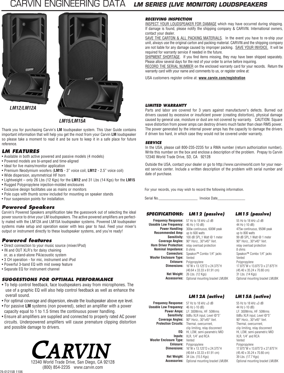 carvin lm15