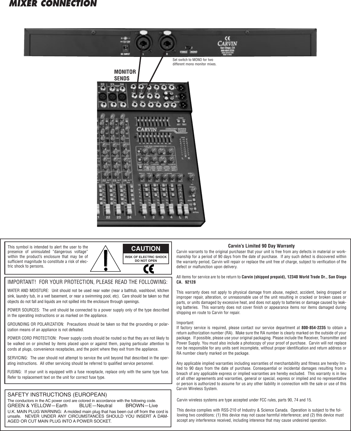 Page 4 of 4 - Carvin Carvin-Pm1000-Owners-Manual PM1000-Manual_2002.qx