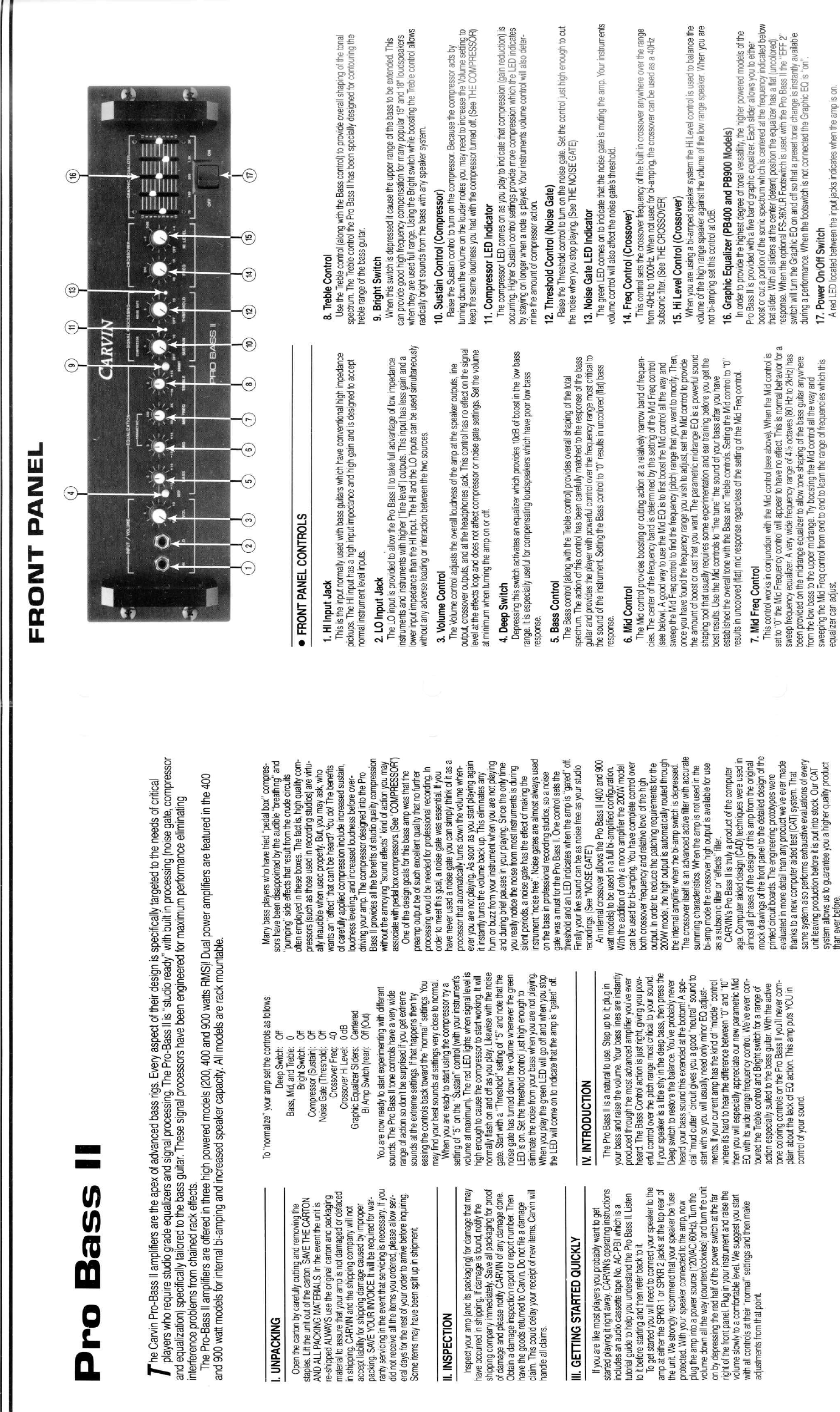 Page 2 of 4 - Carvin Carvin-Pro-Bass-Ii-Owners-Manual