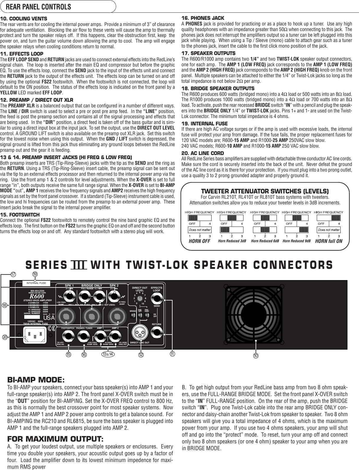 Page 3 of 4 - Carvin Carvin-R600-Series-Iii-Owners-Manual R600_R1000-08/01-web.qx
