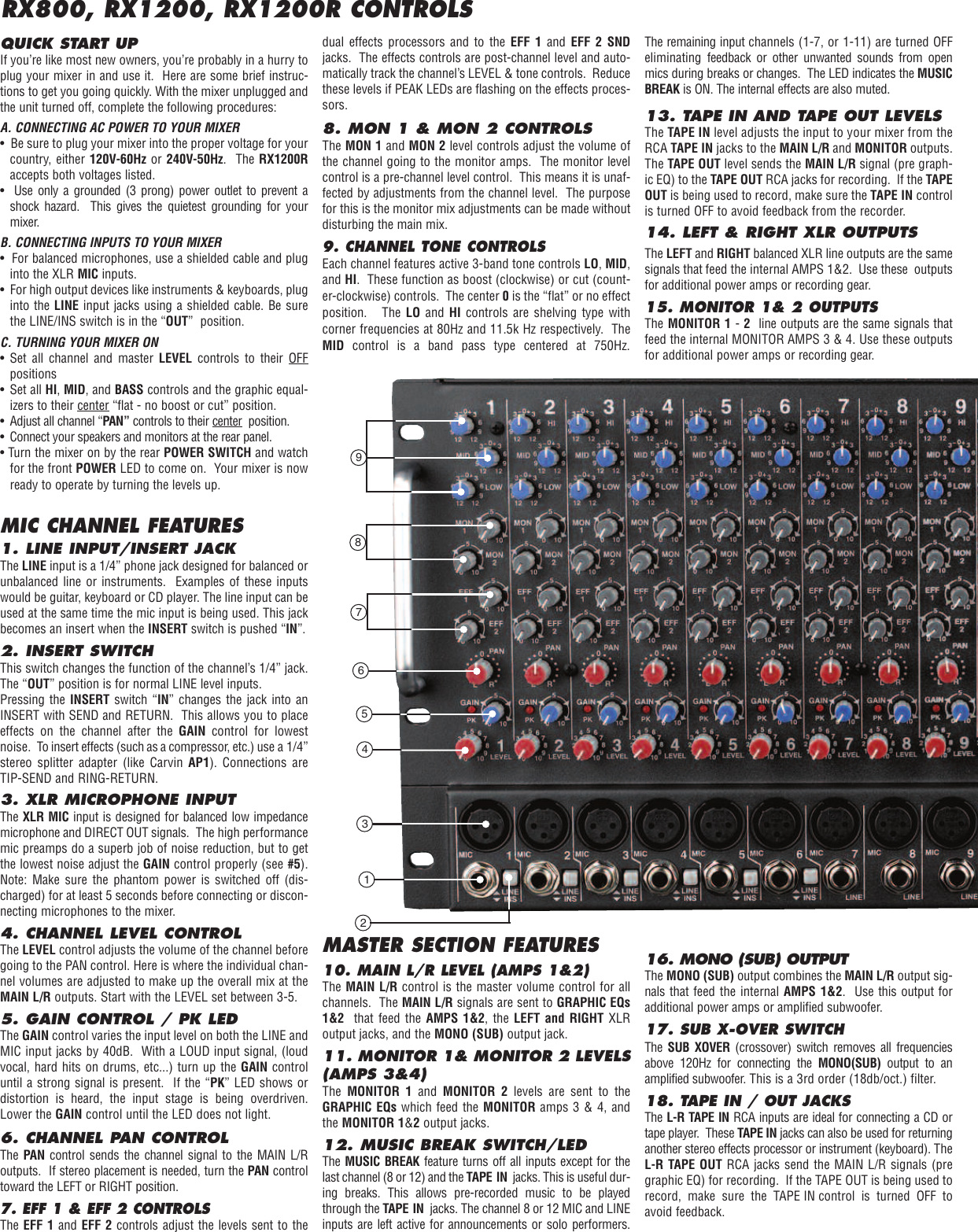 Page 3 of 4 - Carvin Carvin-Rx1200R-Owners-Manual RX1200 05.QX