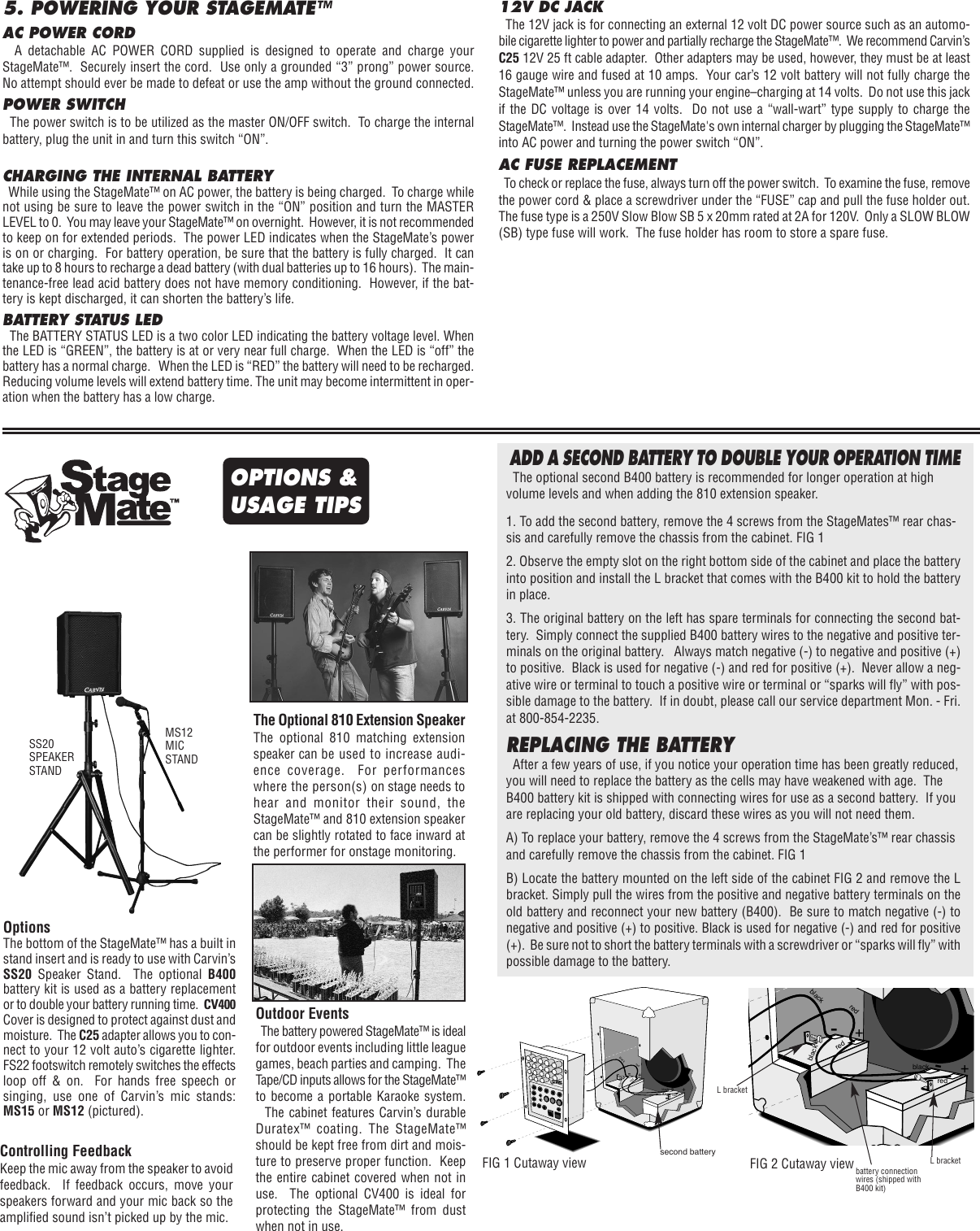 Page 3 of 4 - Carvin Carvin-S400D-Owners-Manual 76-04000C-S400